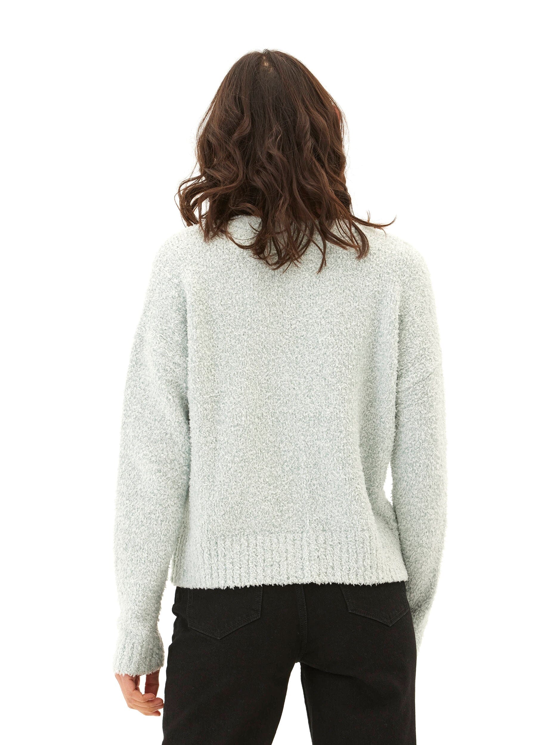 Noelani Boucle Cardigan - Relaxed Fit Knit V-Neck Button Front