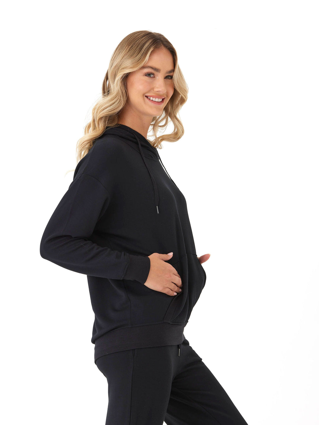 Madge Feather Fleece Pullover Hoodie - Minimalist Lounge Sweatshirt