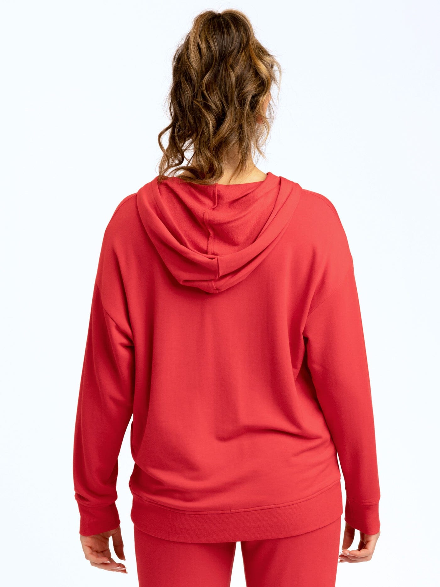 Madge Feather Fleece Pullover Hoodie with Pockets and Hood