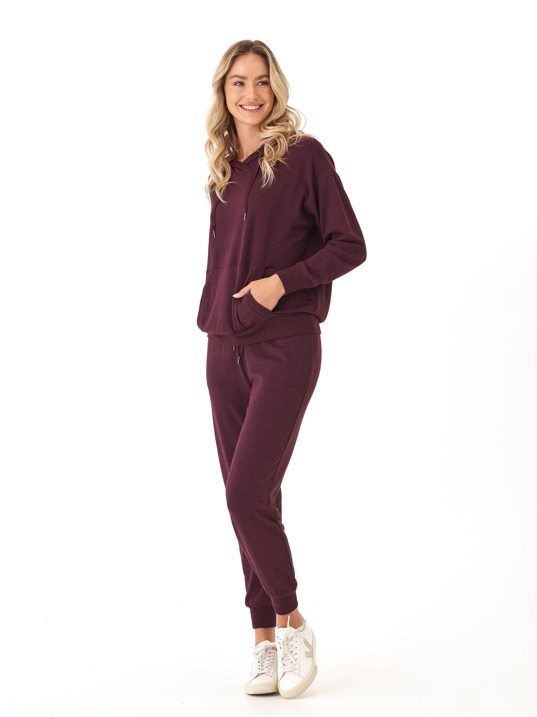 Madge Feather Fleece Pullover Hoodie for Women