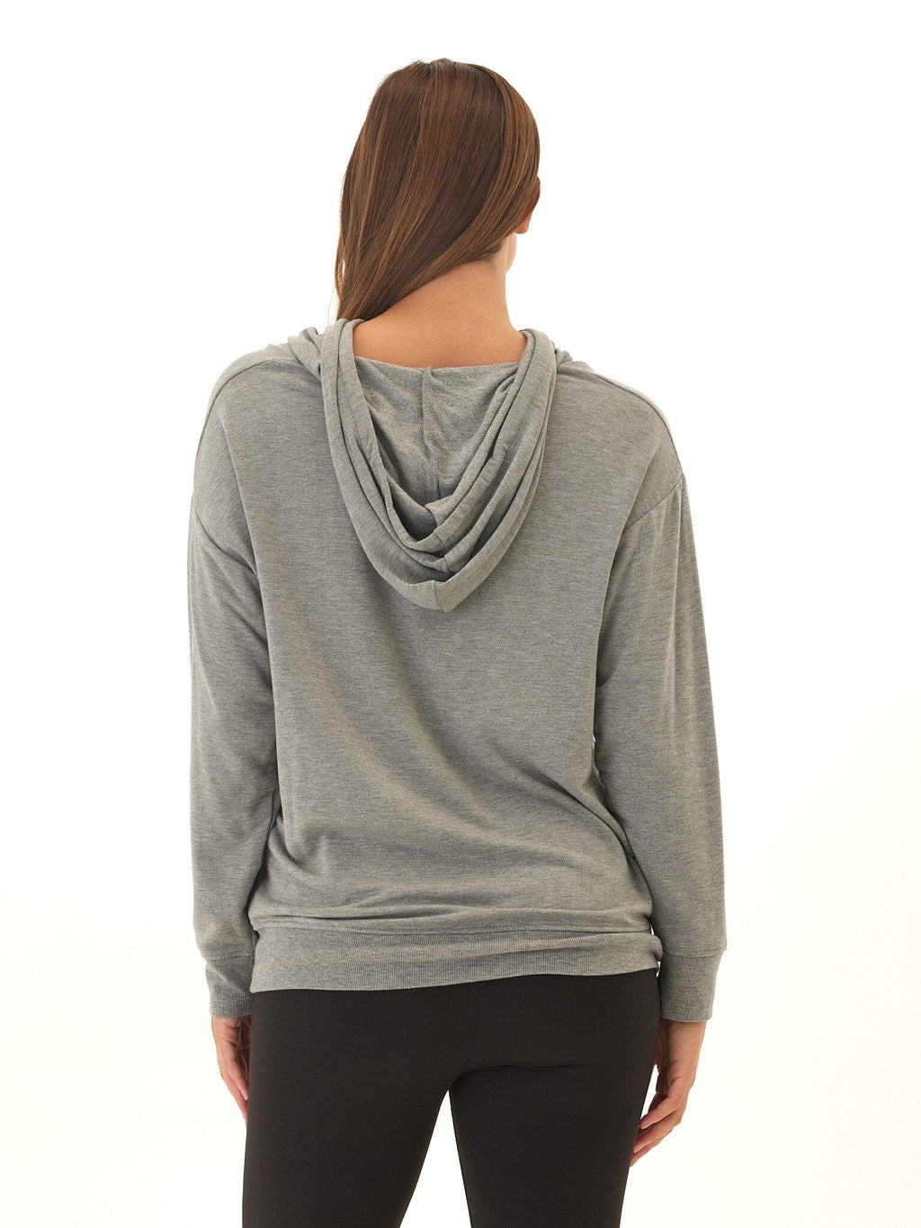 Madge Feather Fleece Pullover Hoodie with Relaxed Fit and Pocket