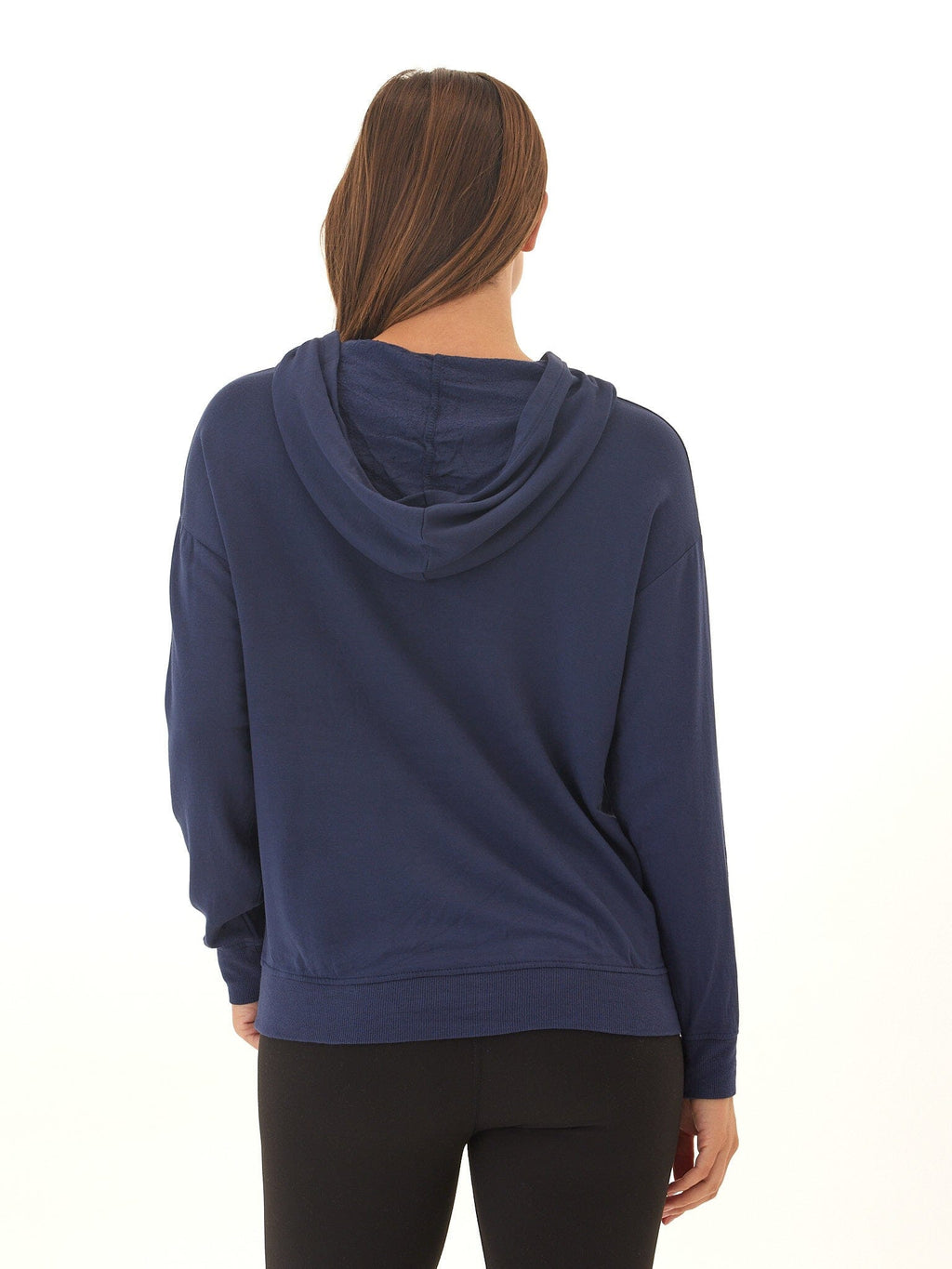 Women's Navy Blue FeatherLoop Fleece Pullover Hoodie