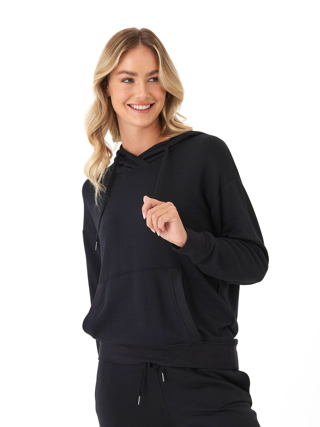 Madge Feather Fleece Pullover Hoodie - Minimalist Lounge Sweatshirt