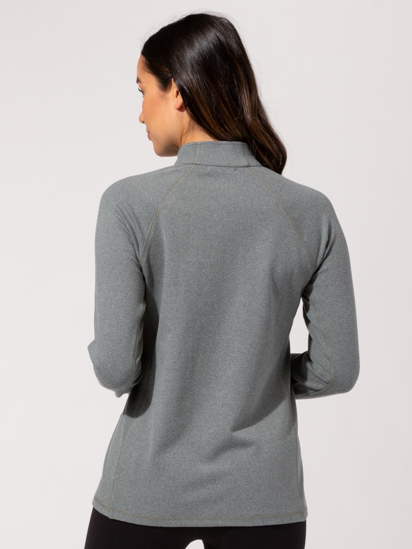 Belinda Luxe Fleece 1/4-Zip Jacket in Heathered Cool Grey