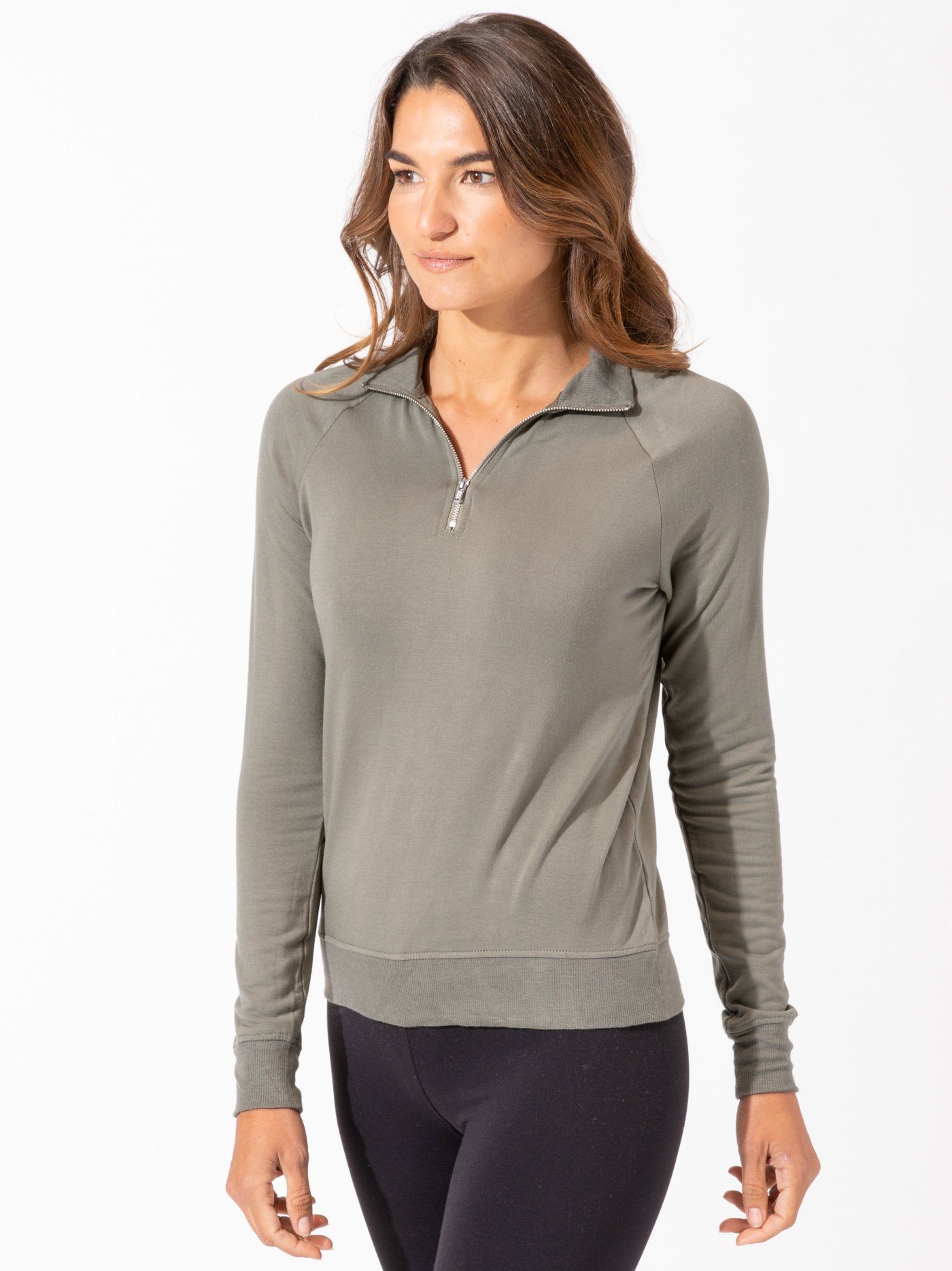 Ruka Feather Fleece 1/4 Zip Pullover - Cozy Sporty Knit