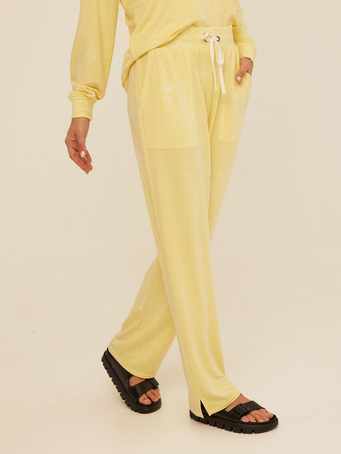 Theresa Spray Wash Modal Terry Straight Leg Pant