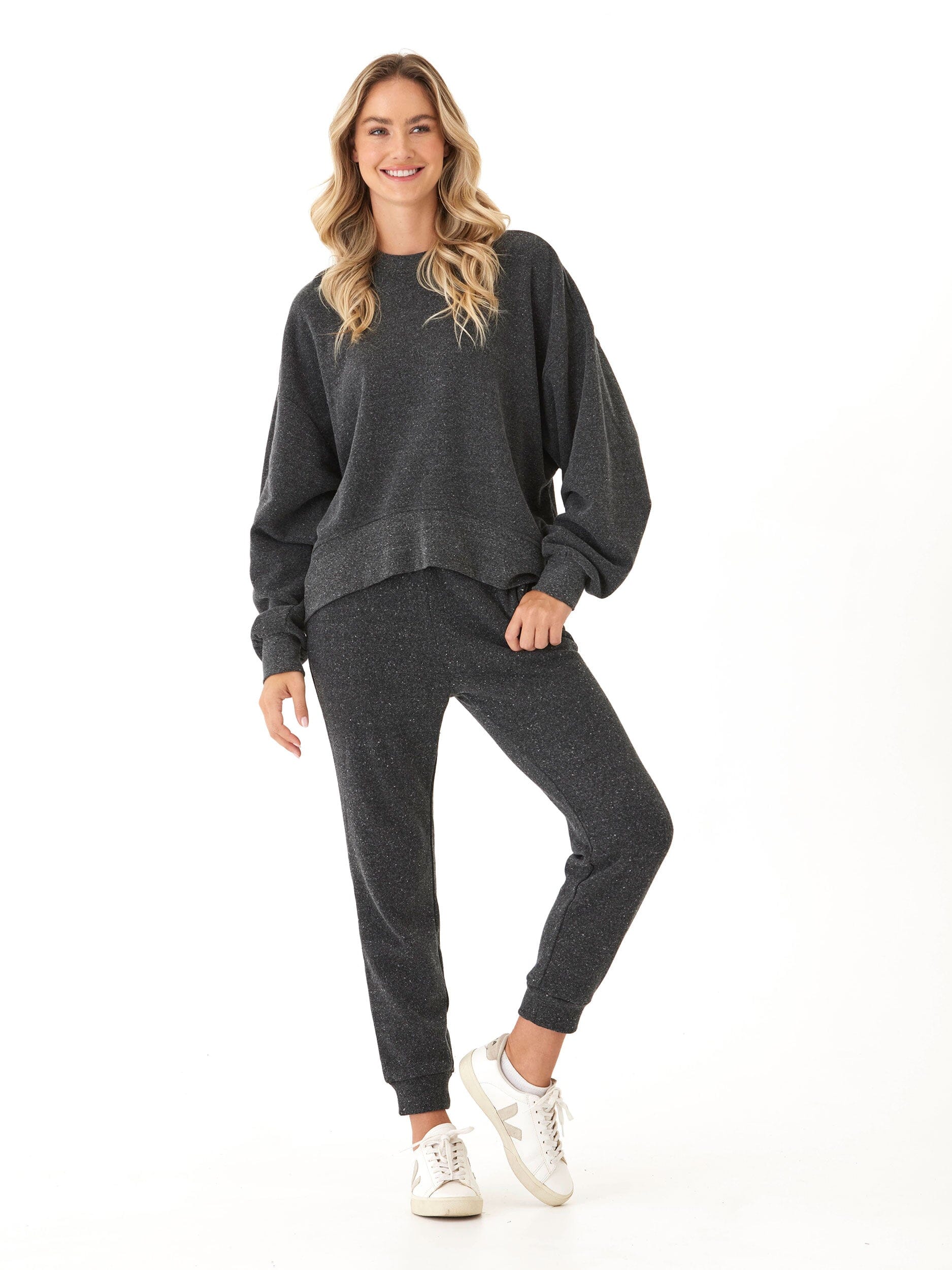 Naia Triblend Fleece Crop Pullover Oversized Everyday Sweatshirt