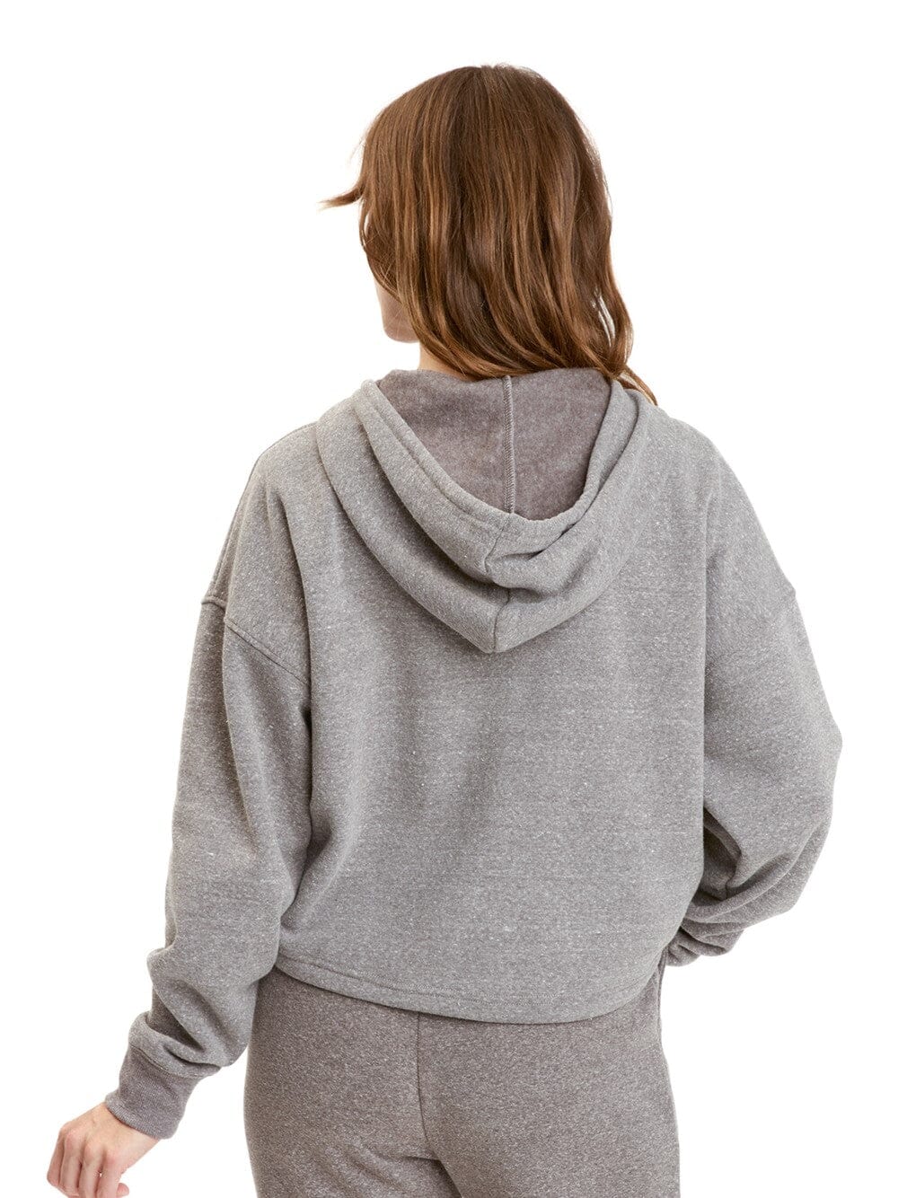 Venetia Cropped Zip-Up Hoodie in Sustainable Fleece