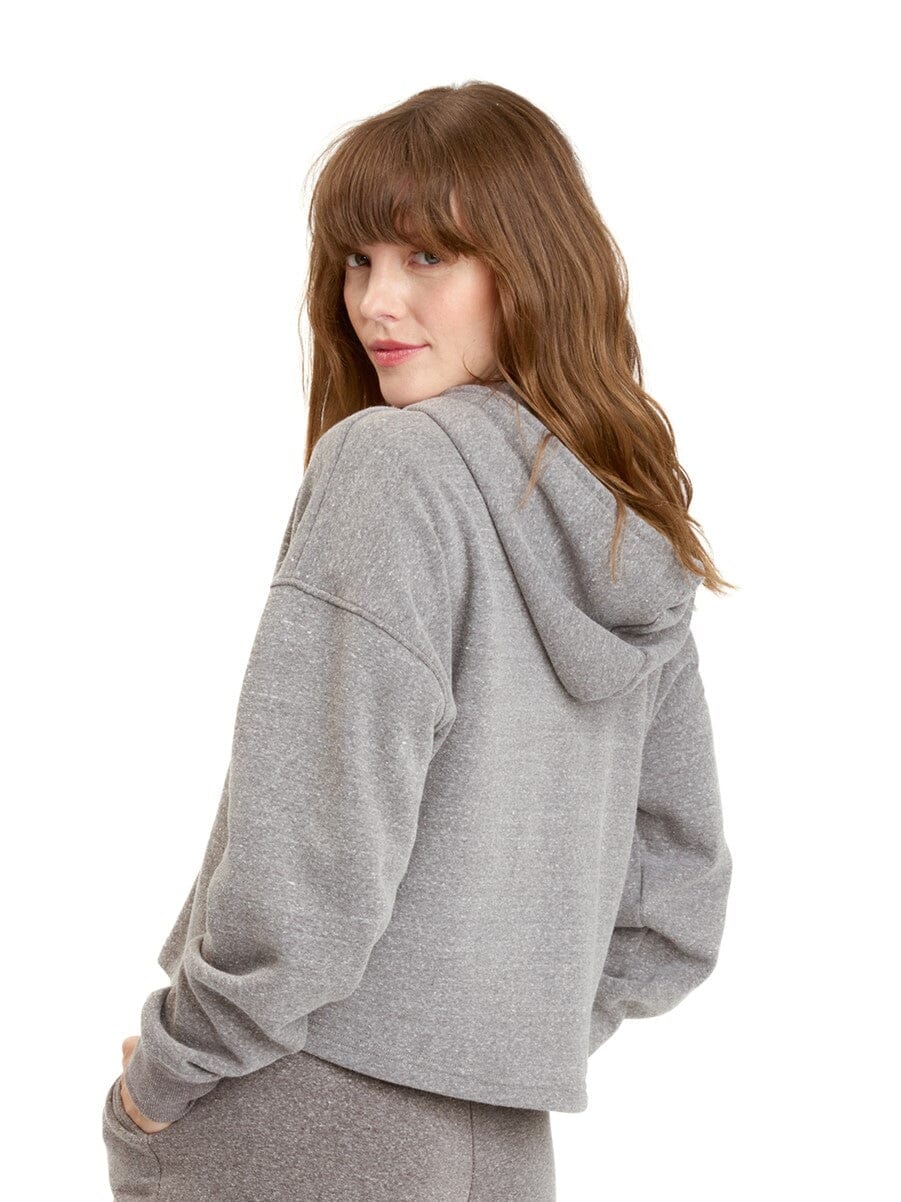 Venetia Cropped Zip-Up Hoodie in Sustainable Fleece