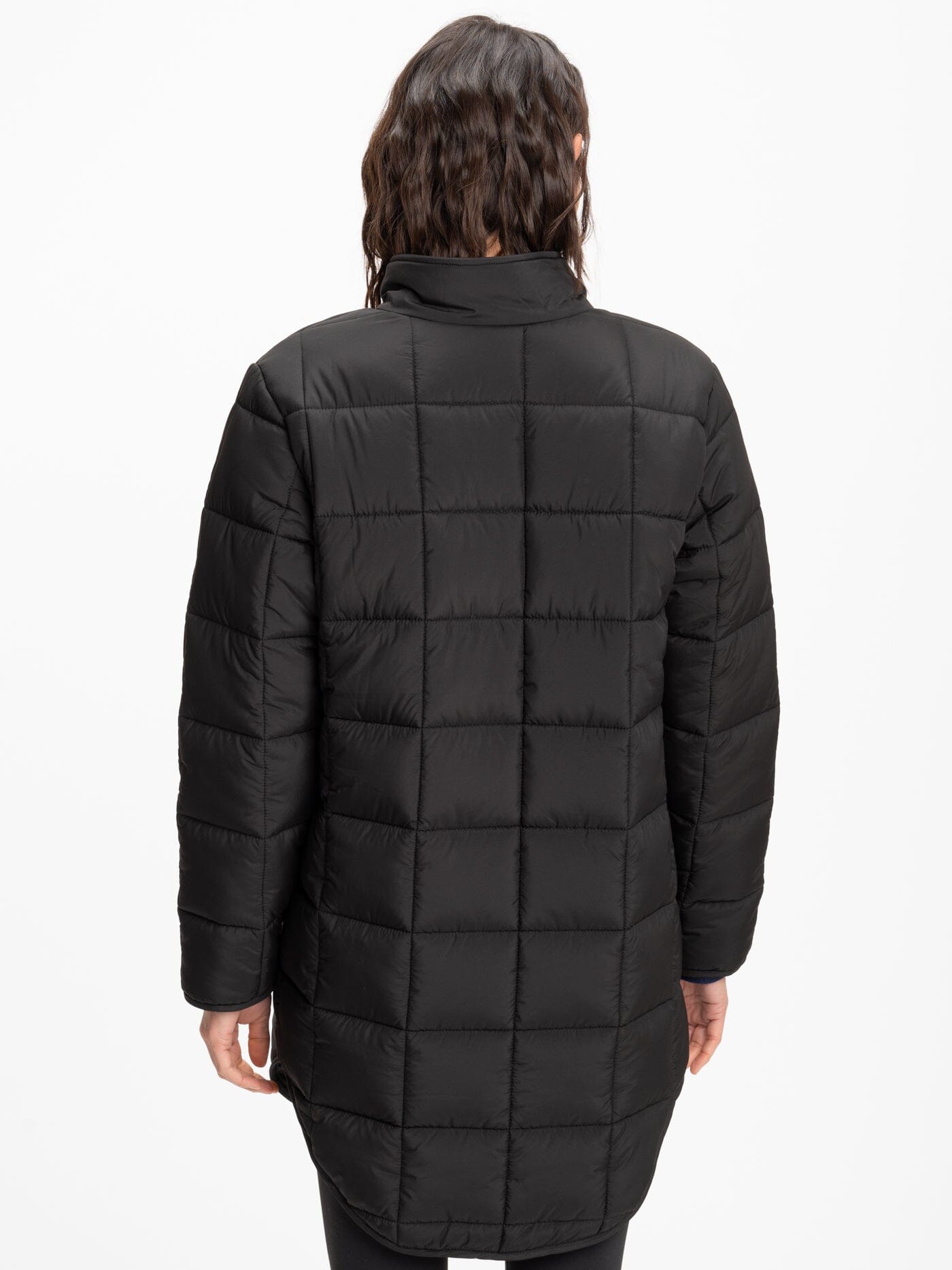 Azima Packable Long Puffer Jacket - Lightweight Black Outerwear