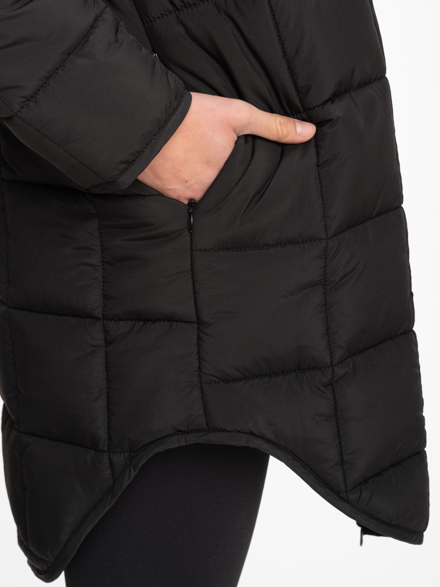 Azima Packable Long Puffer Jacket - Lightweight Black Outerwear