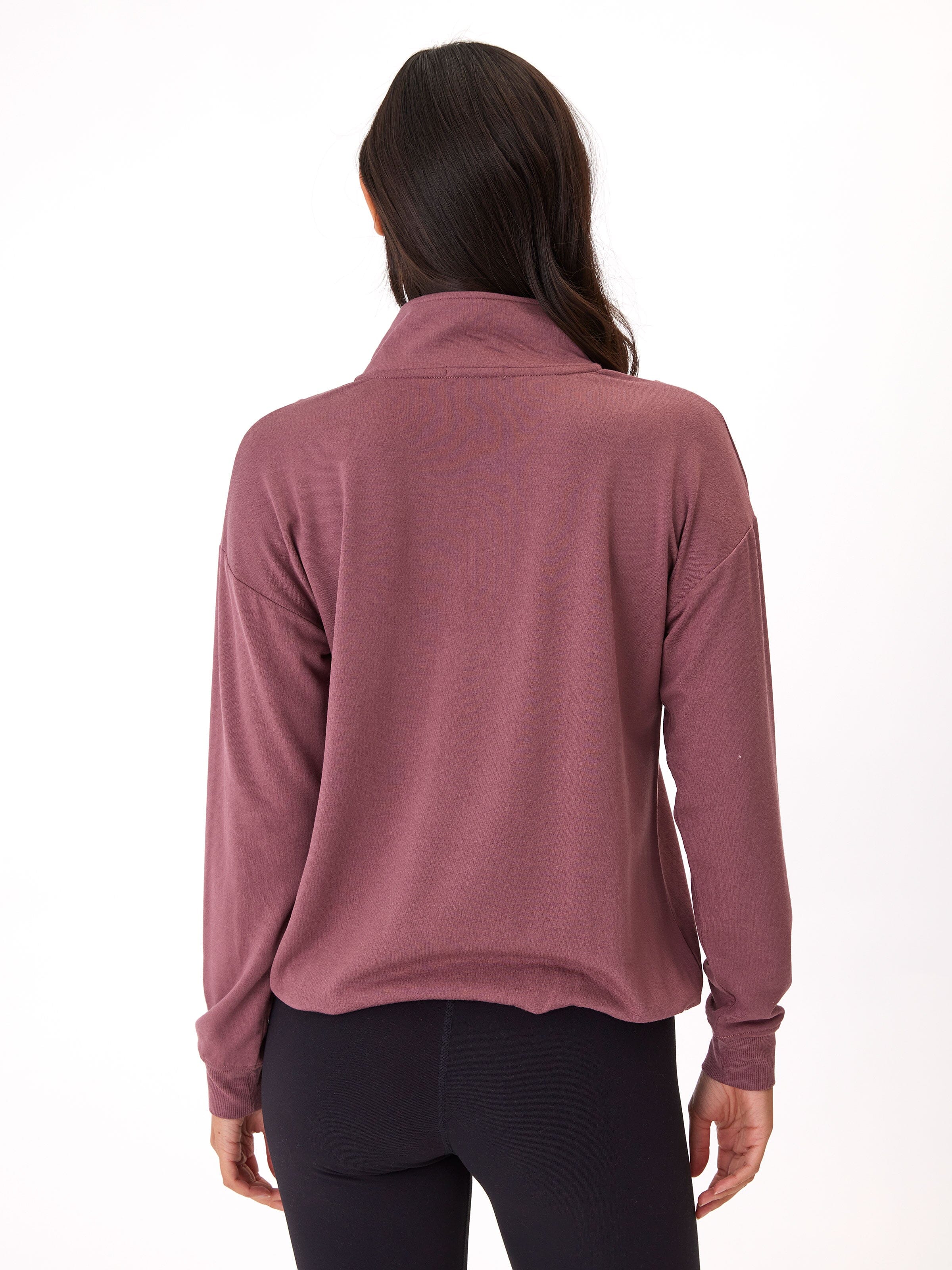 Nyla Feather Fleece Half Zip Pullover - Women's Sporty Hoodie