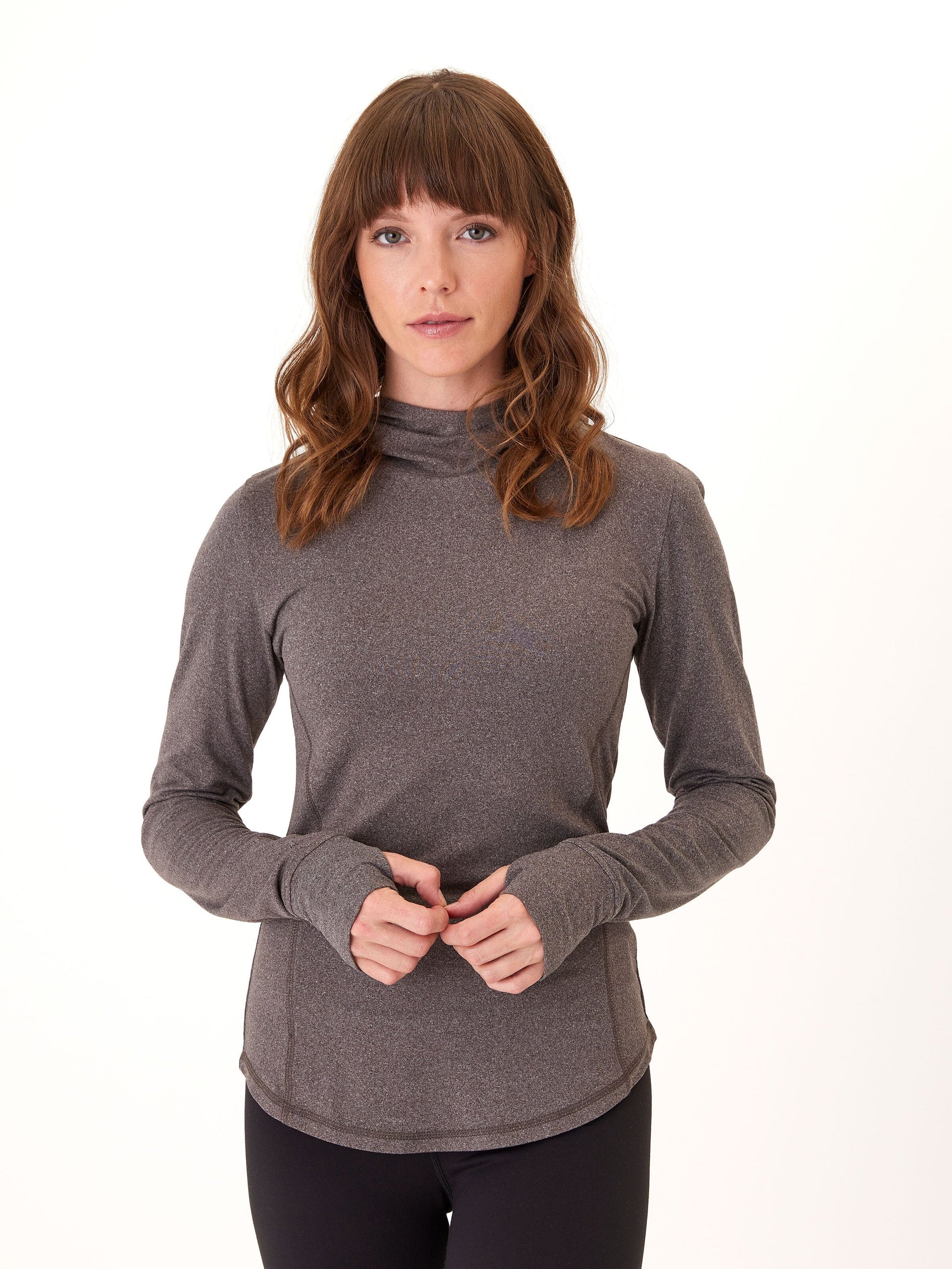 Linnaea Luxe Jersey Fitted Hoodie with Thumbholes
