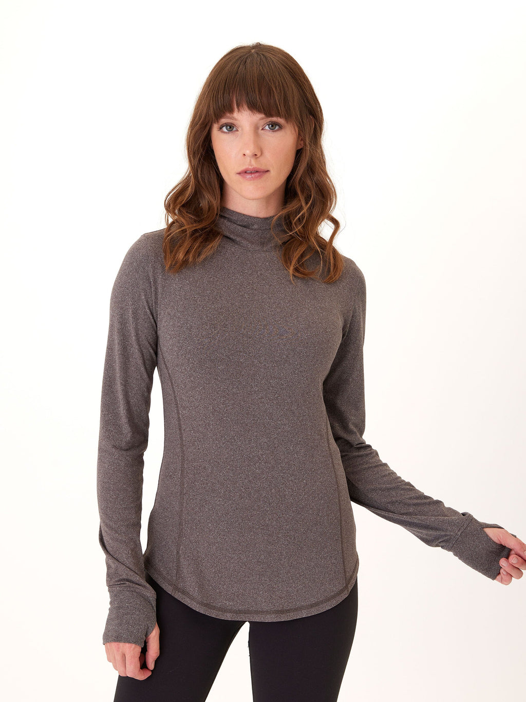 Linnaea Luxe Jersey Fitted Hoodie with Thumbholes