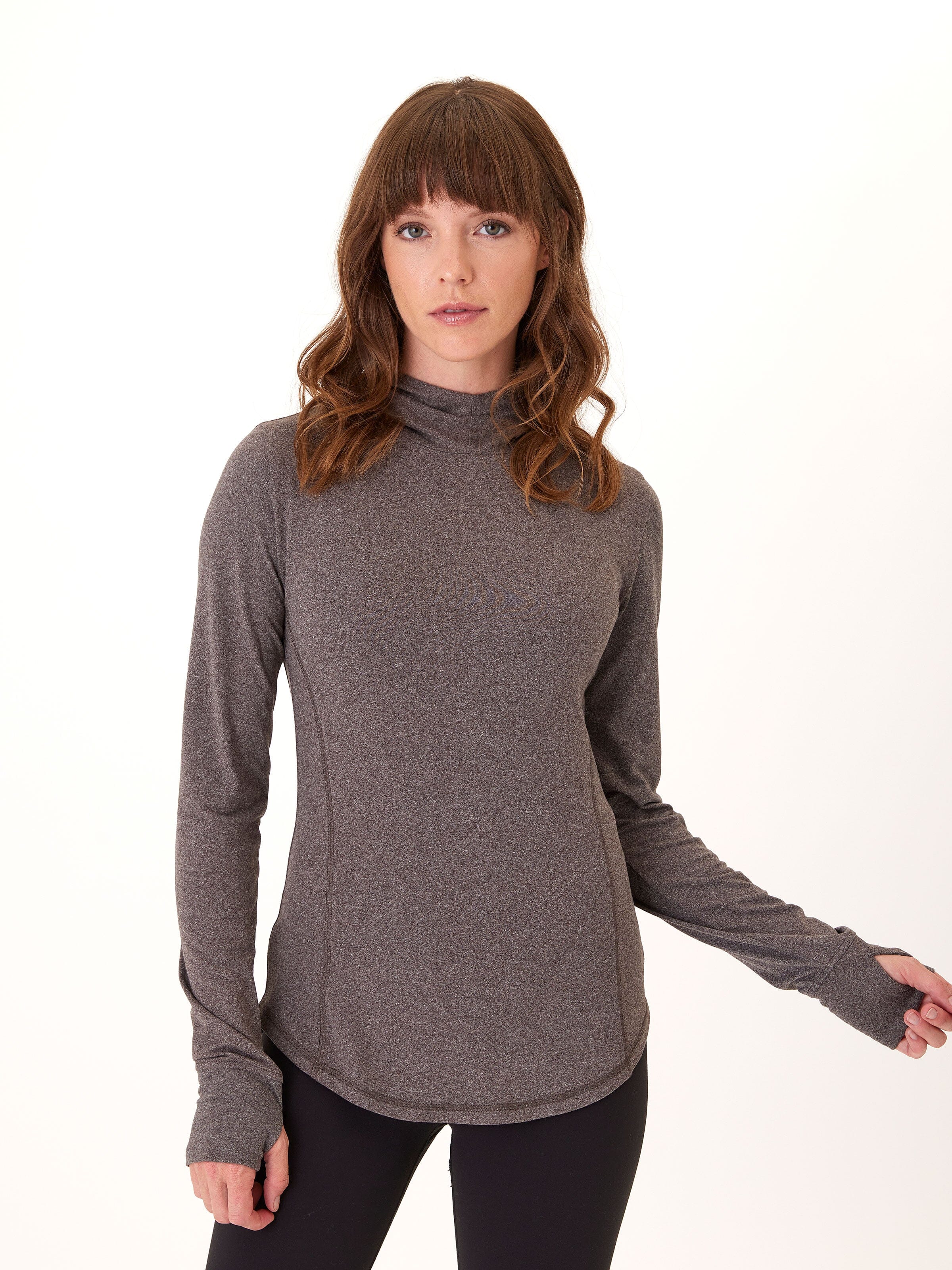 Linnaea Luxe Jersey Fitted Hoodie with Thumbholes