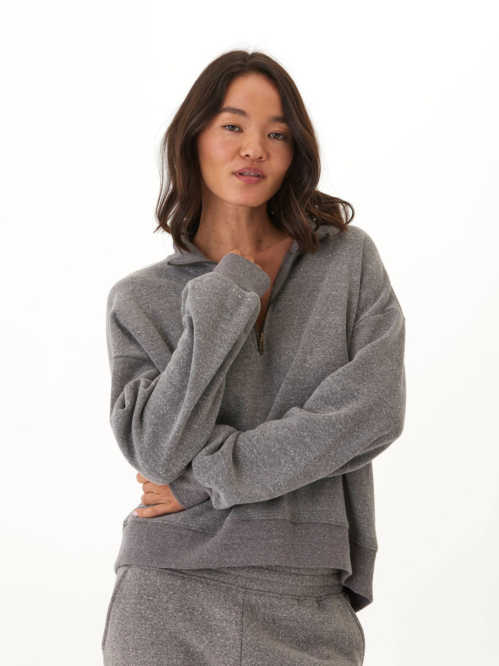 Constance Triblend Fleece Half Zip Pullover for Cozy Layering