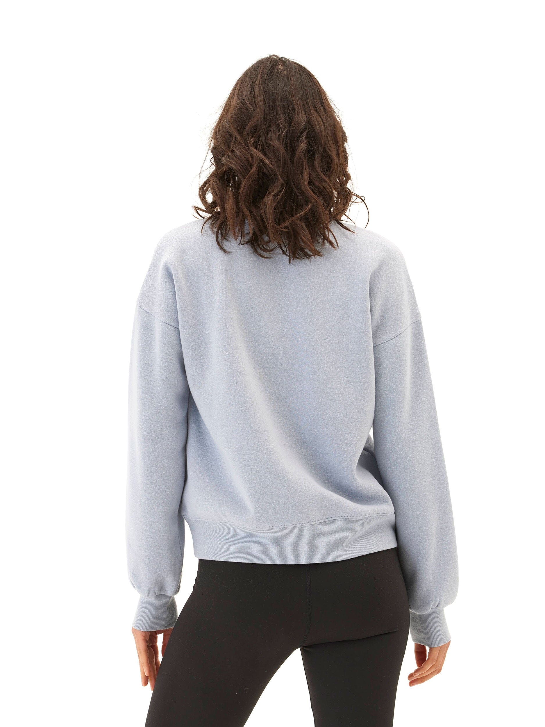 Constance Women’s Light Blue Triblend Fleece Half Zip Pullover