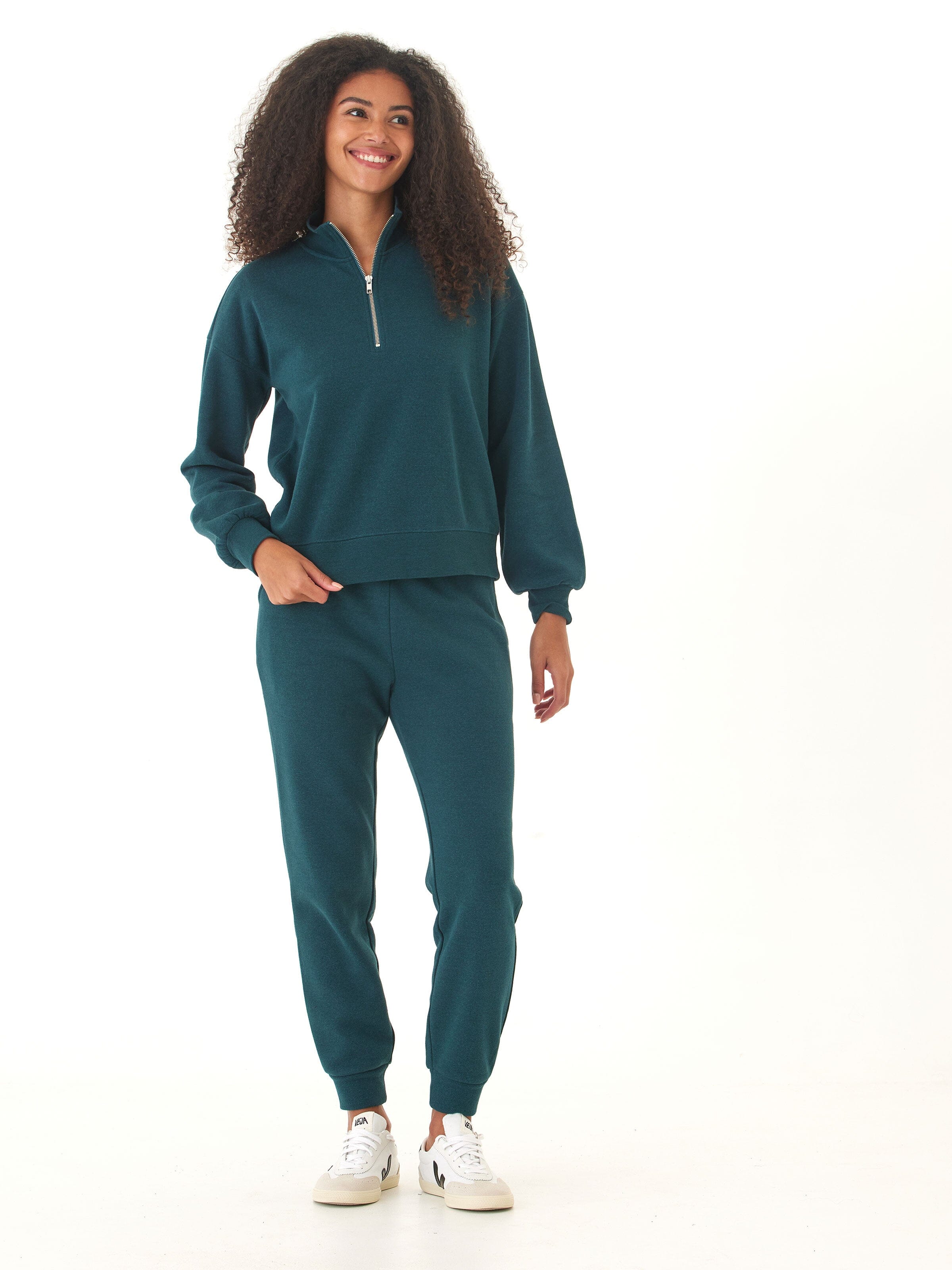 Constance Triblend Fleece Half Zip Pullover for Women