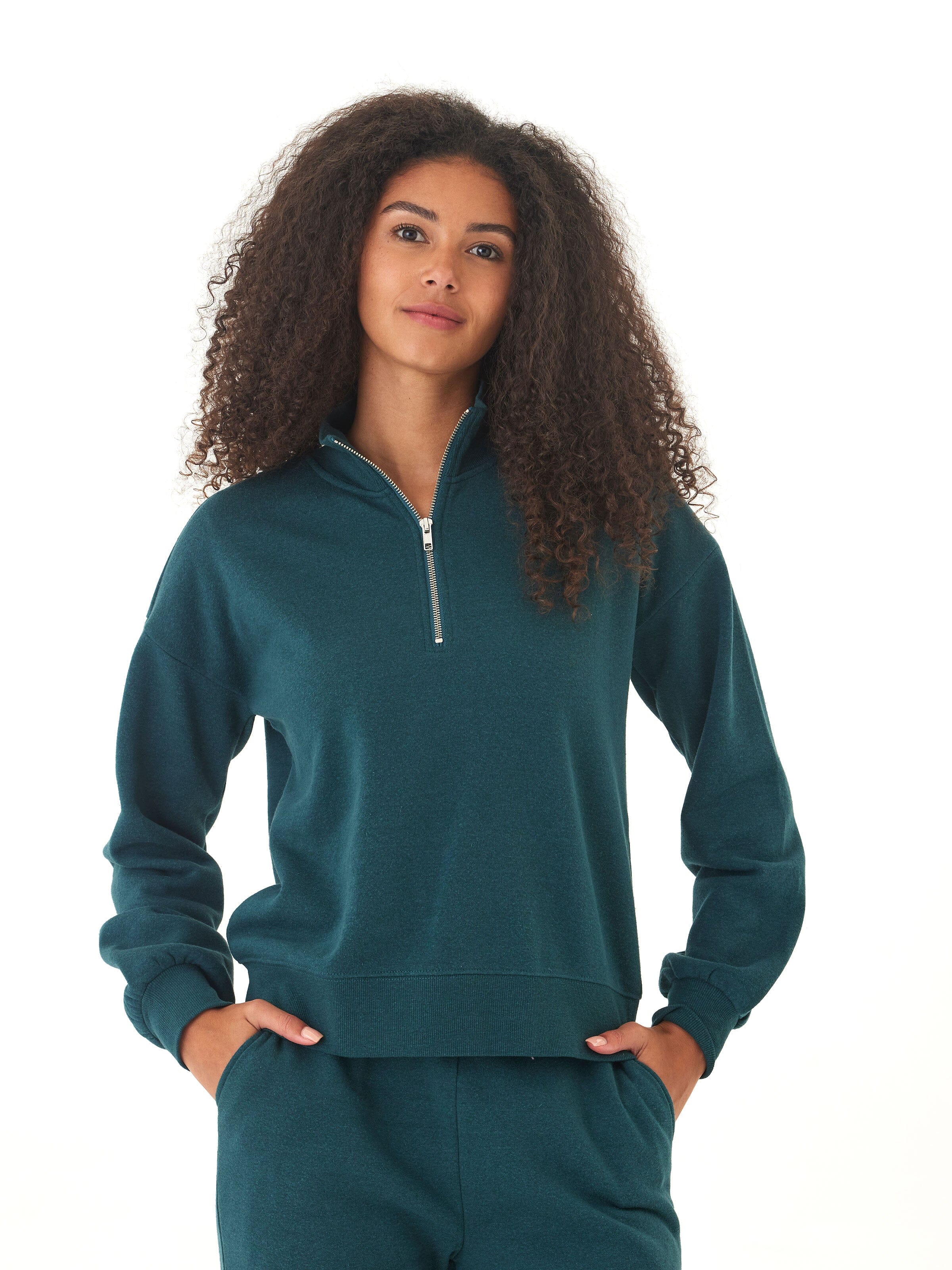 Constance Triblend Fleece Half Zip Pullover for Women