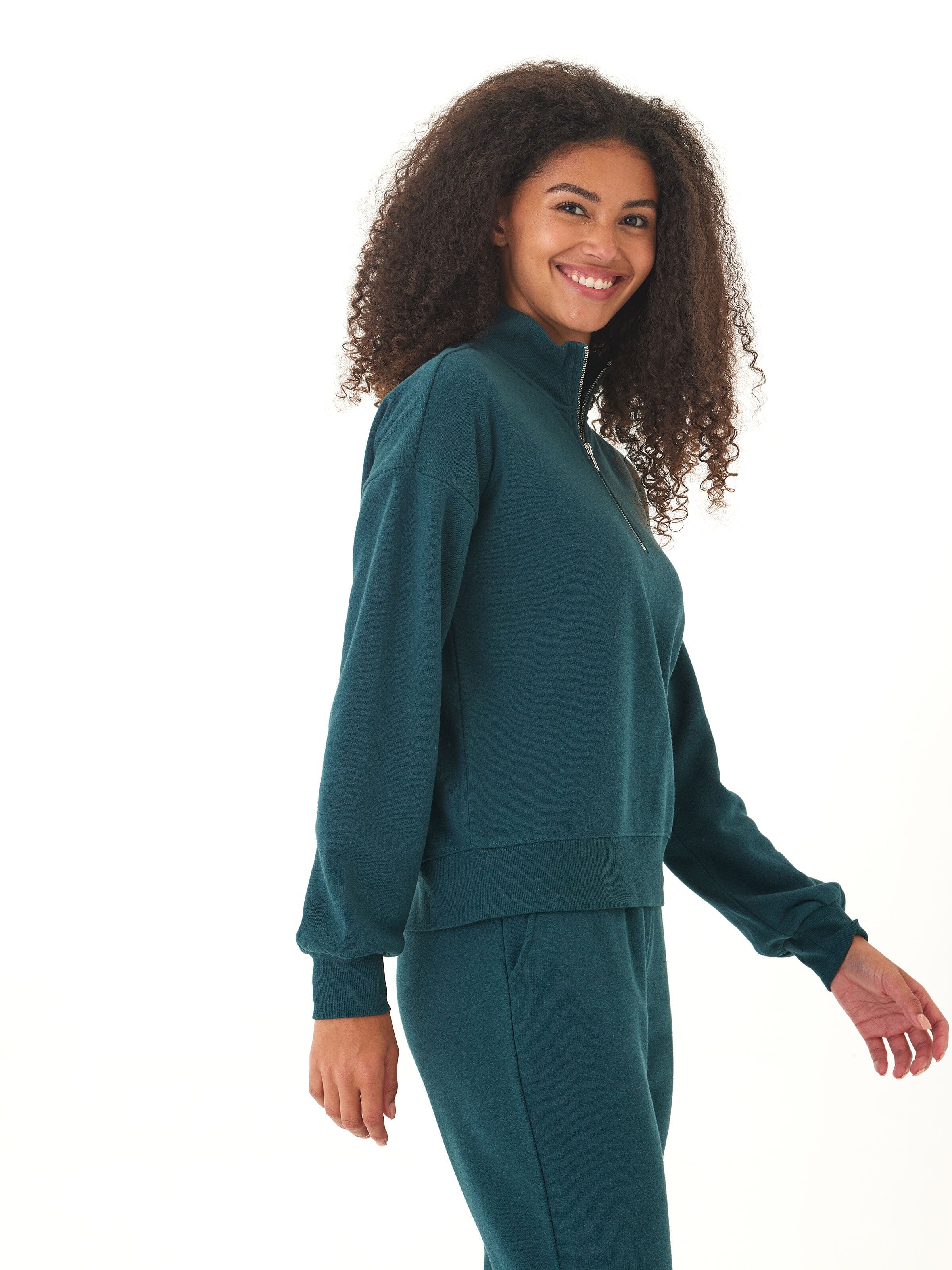 Constance Triblend Fleece Half Zip Pullover for Women