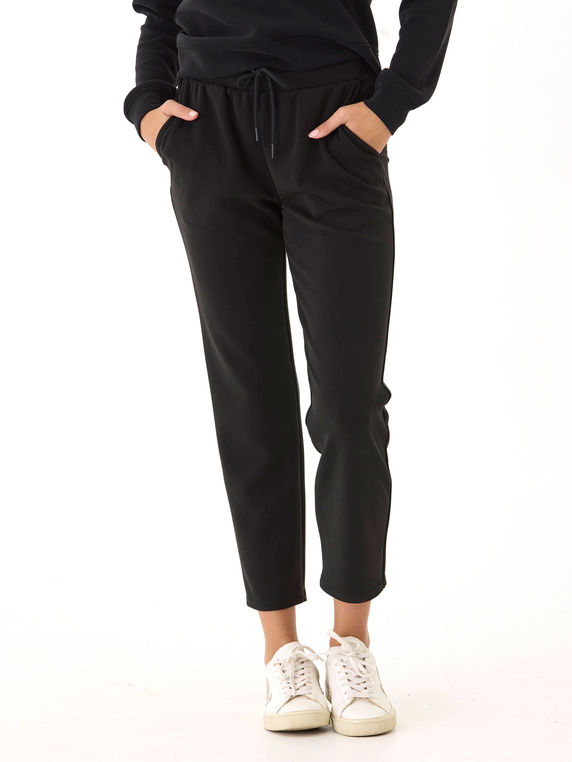 Dannie Sueded Modal Knit Straight Leg Lounge Pants with Pockets