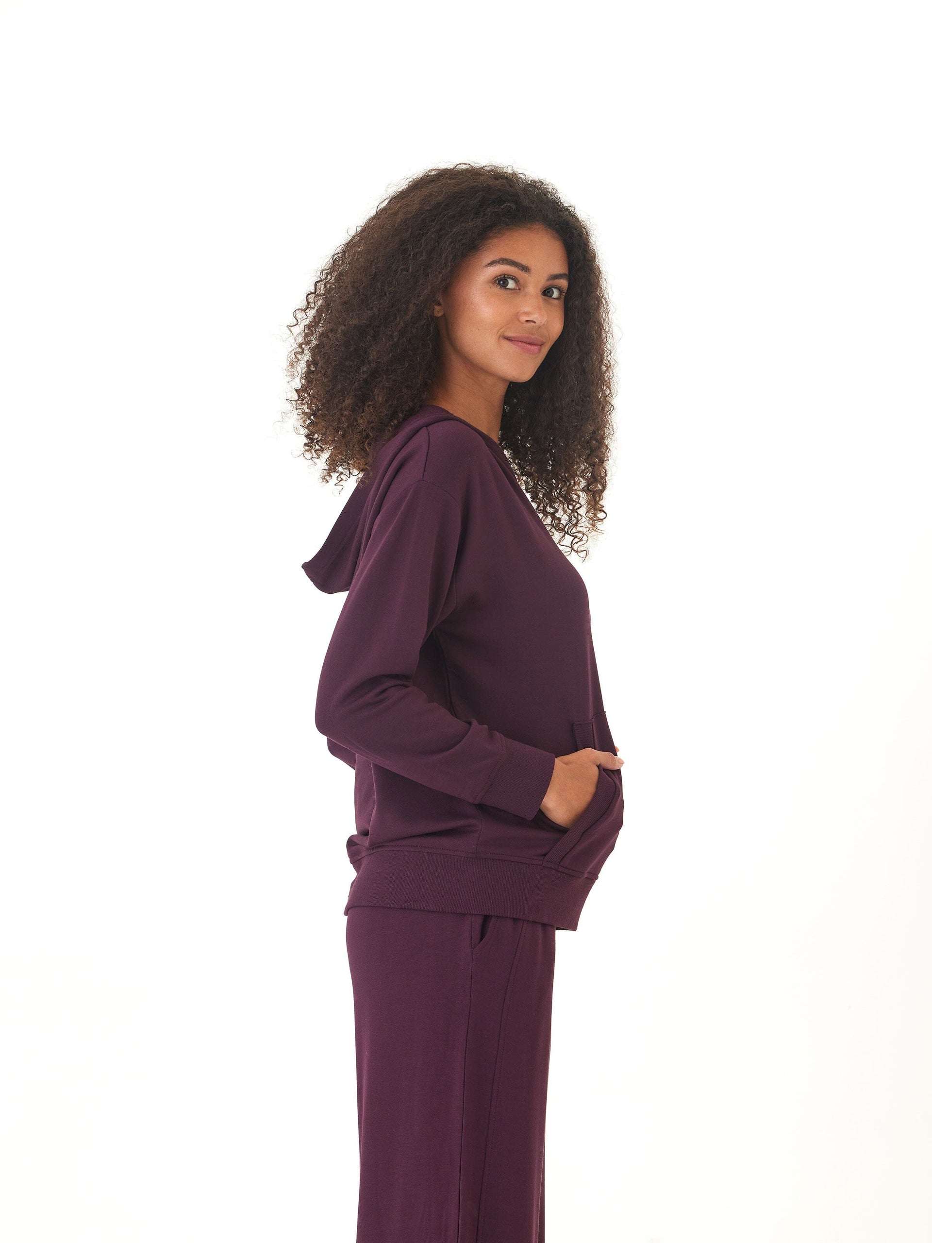 Raya Feather Fleece Pullover Hoodie for Women