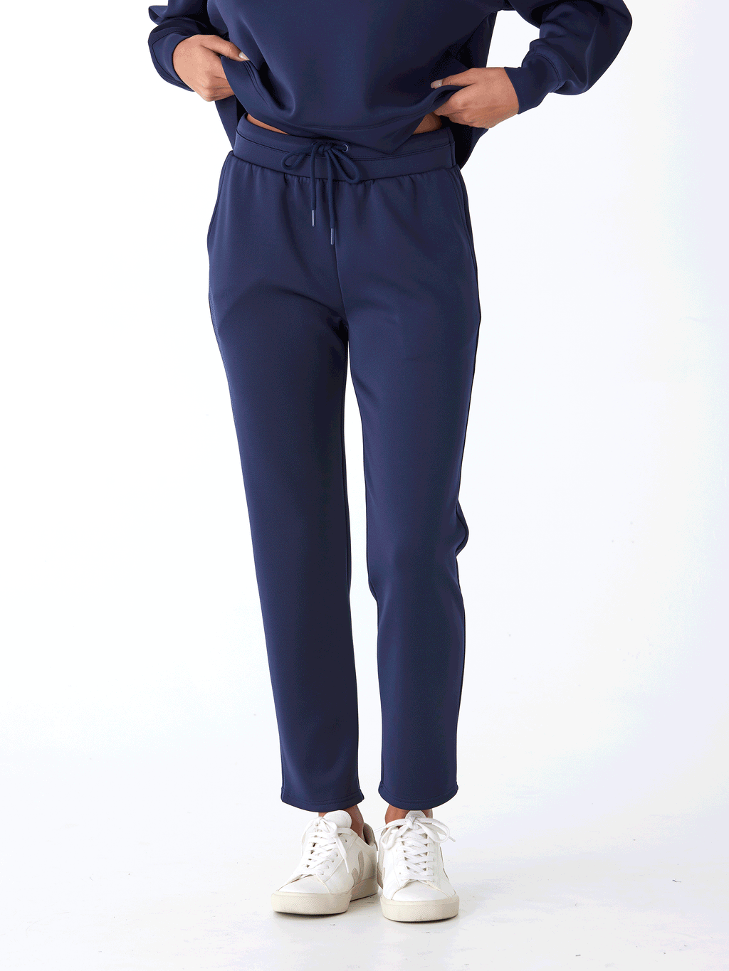 Dannie Sueded Modal Knit Pant: Relaxed Fit Ankle Length Loungewear