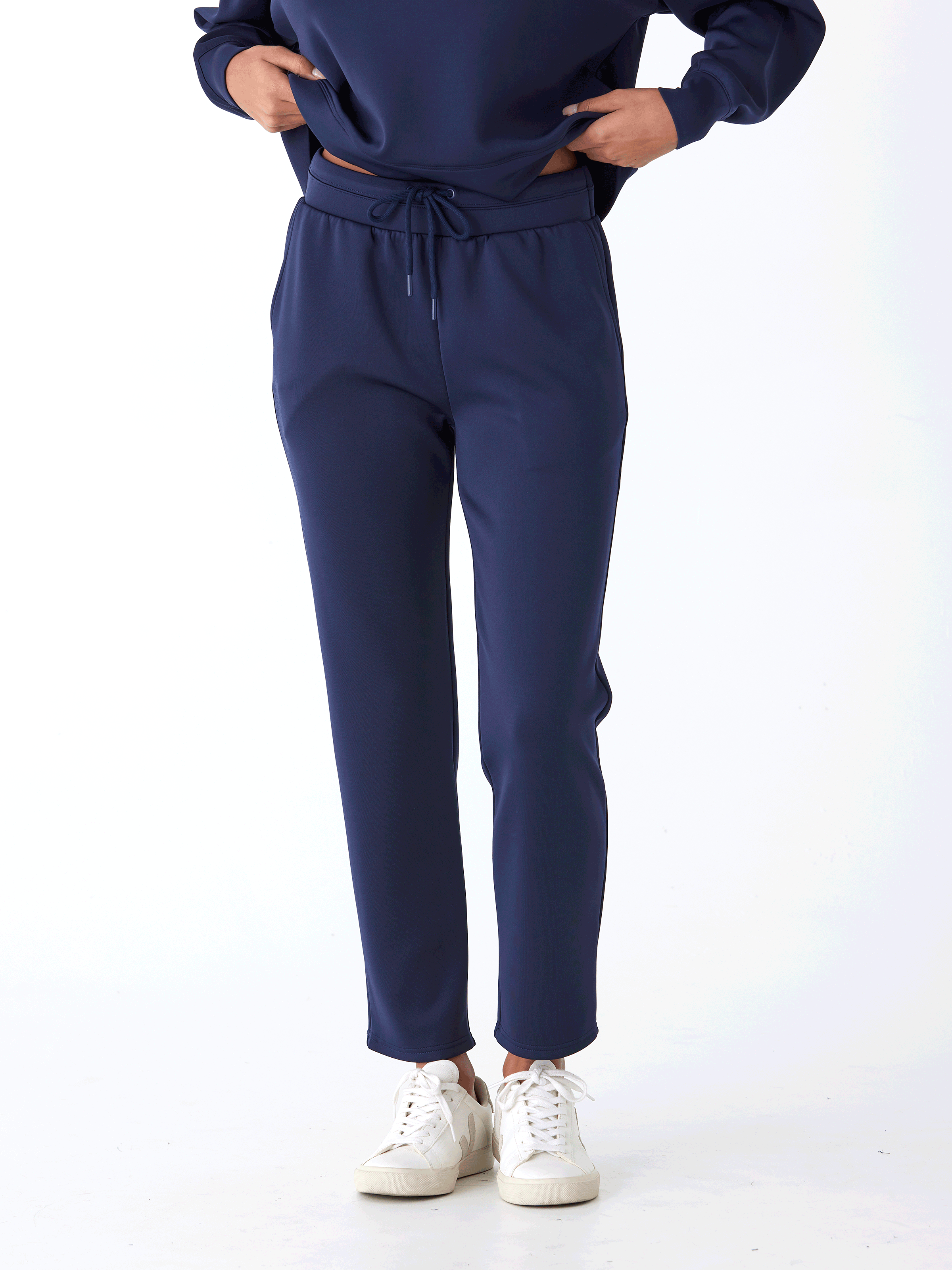 Dannie Sueded Modal Knit Pant: Relaxed Fit Ankle Length Loungewear