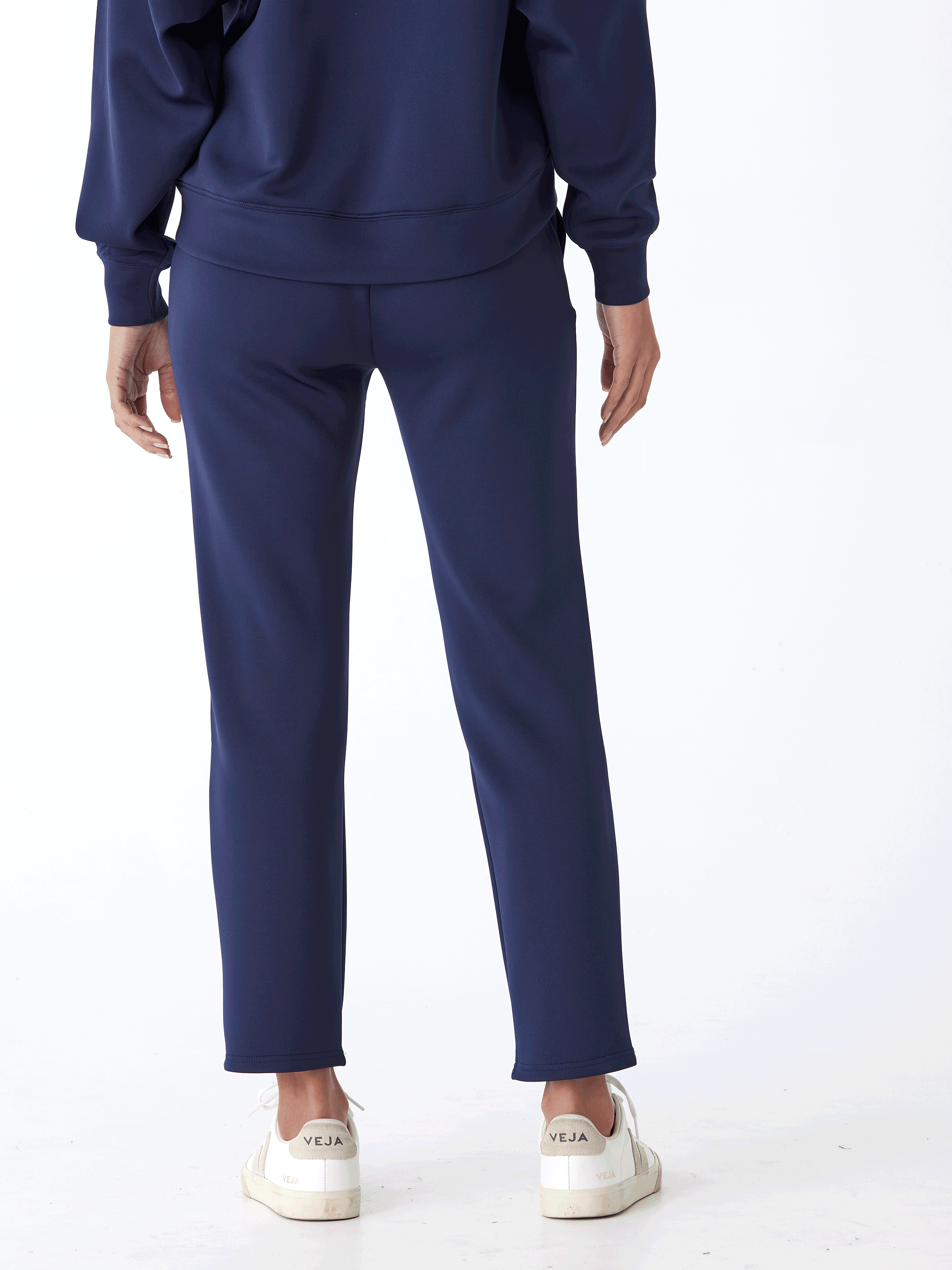 Dannie Sueded Modal Knit Pant: Relaxed Fit Ankle Length Loungewear