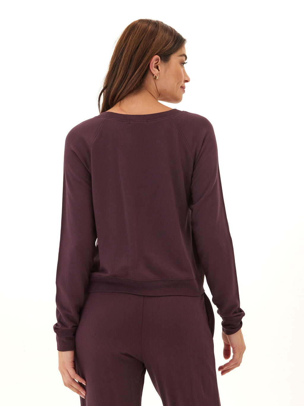 Feather Fleece Raglan Pullover: Soft Relaxed Fit Crewneck Sweater