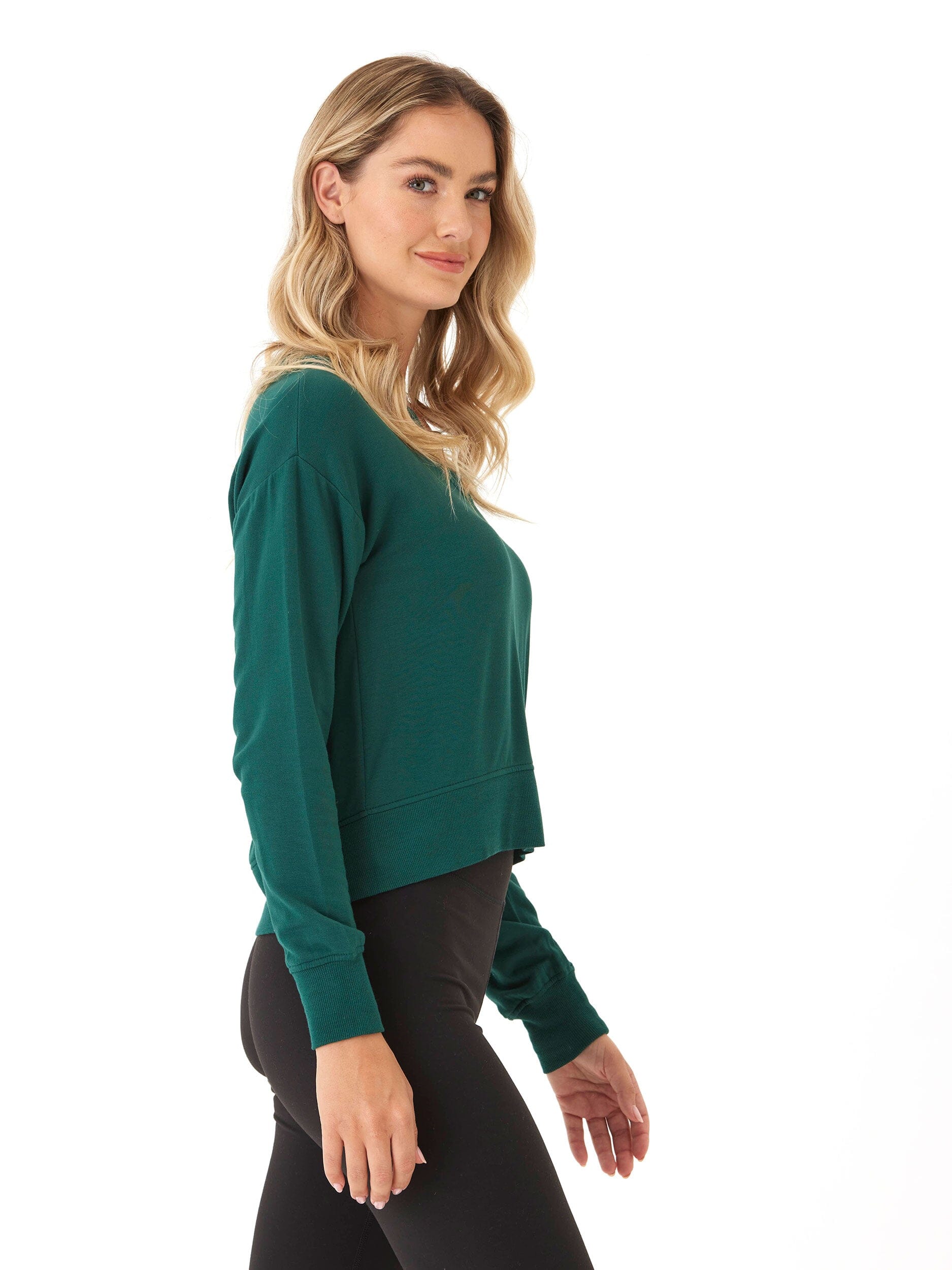 Feather Fleece V-Neck Pullover: Soft Lightweight Lounge Sweater