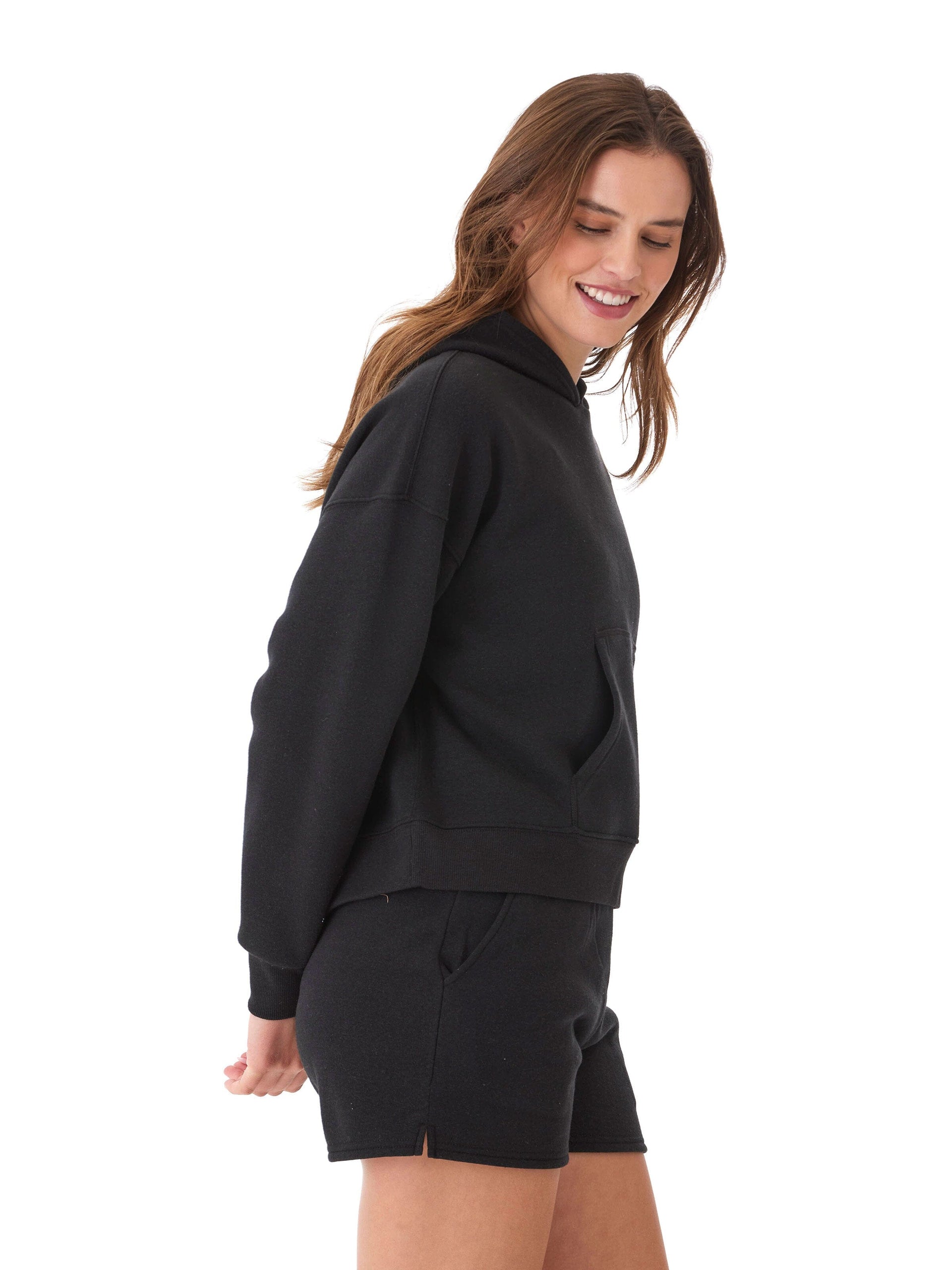 Women's Black Triblend Fleece Pullover Hoodie