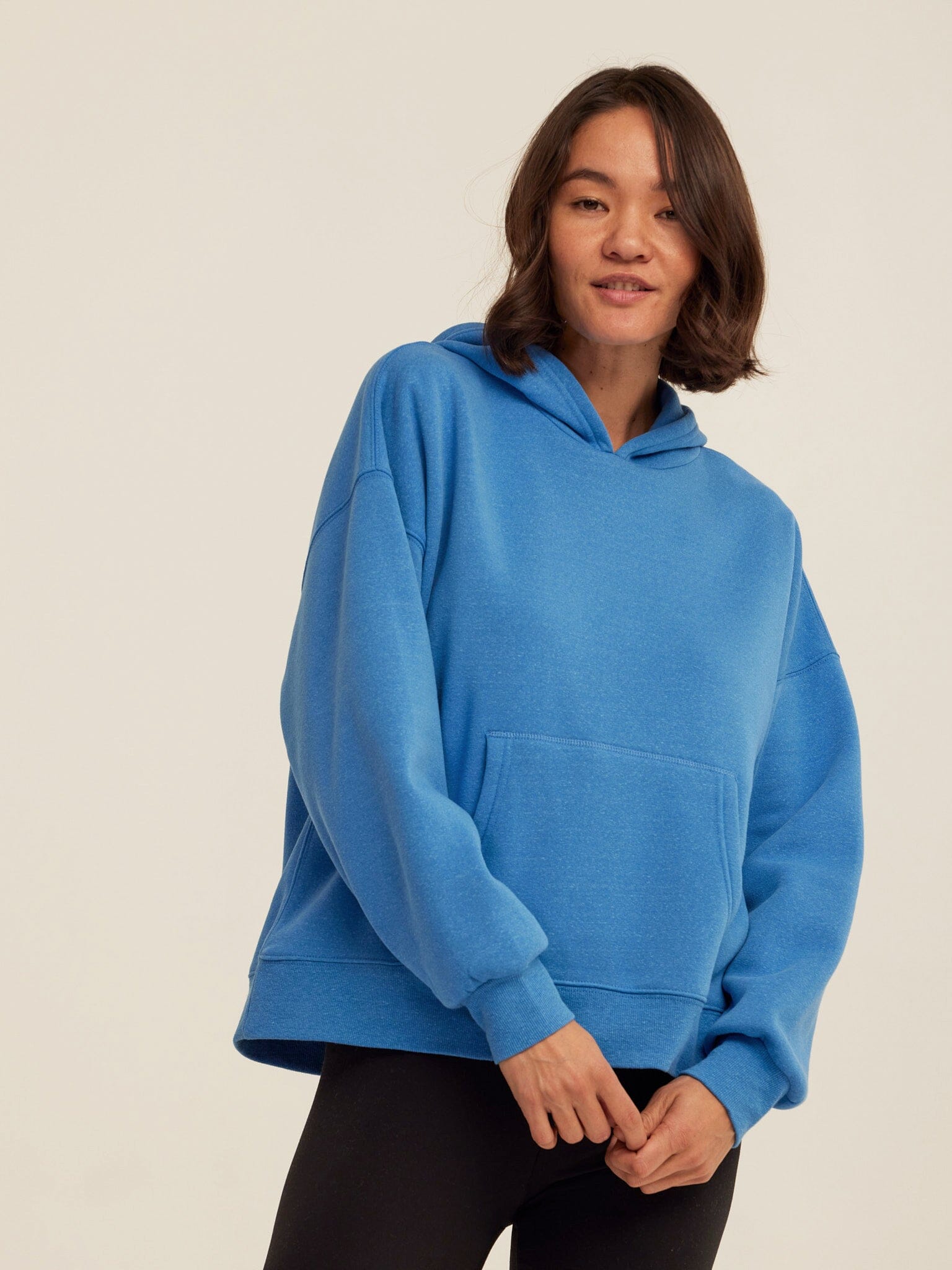 Marcellina Women's Triblend Fleece Pullover Hoodie in Blue