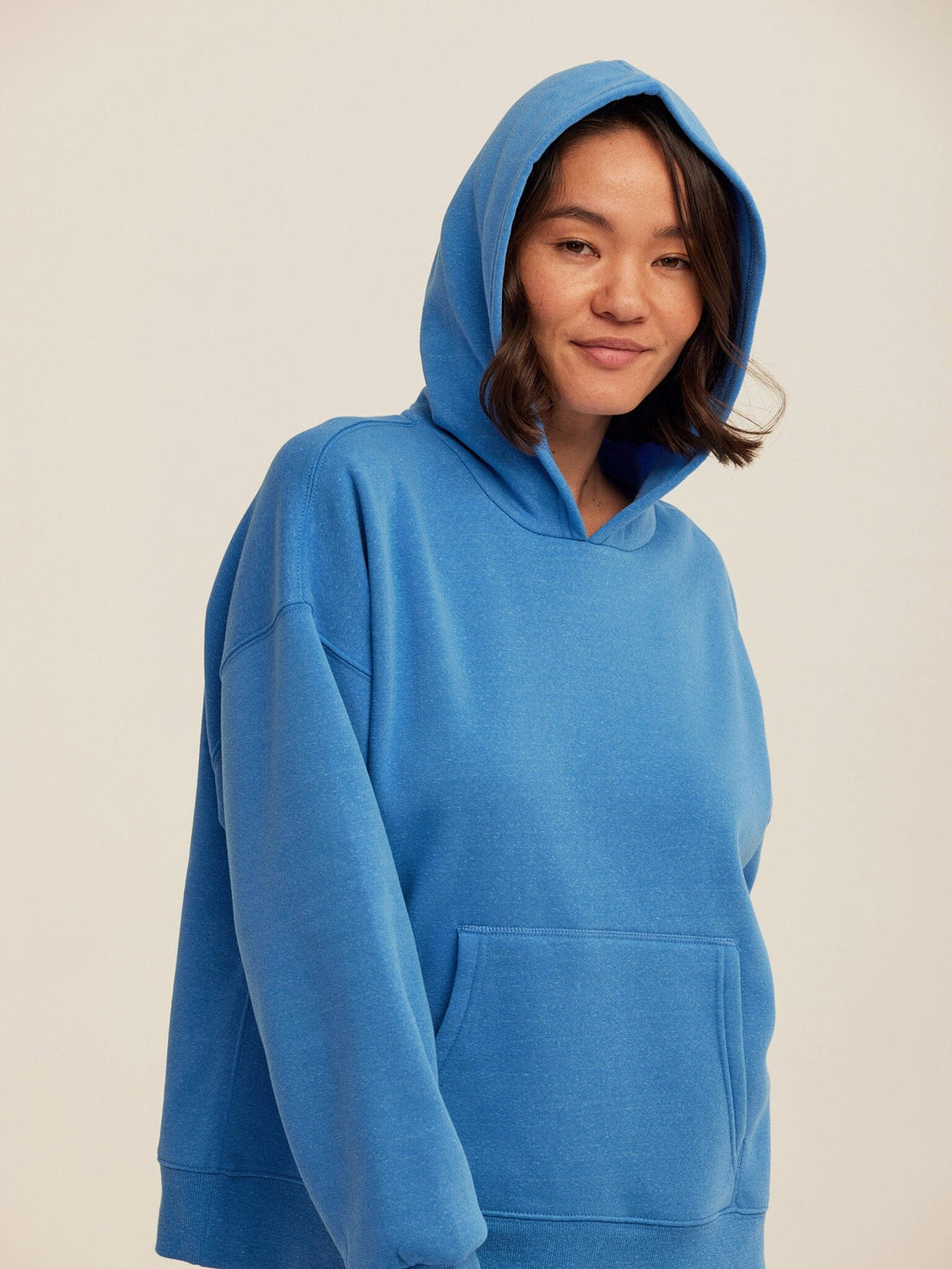 Marcellina Women's Triblend Fleece Pullover Hoodie in Blue