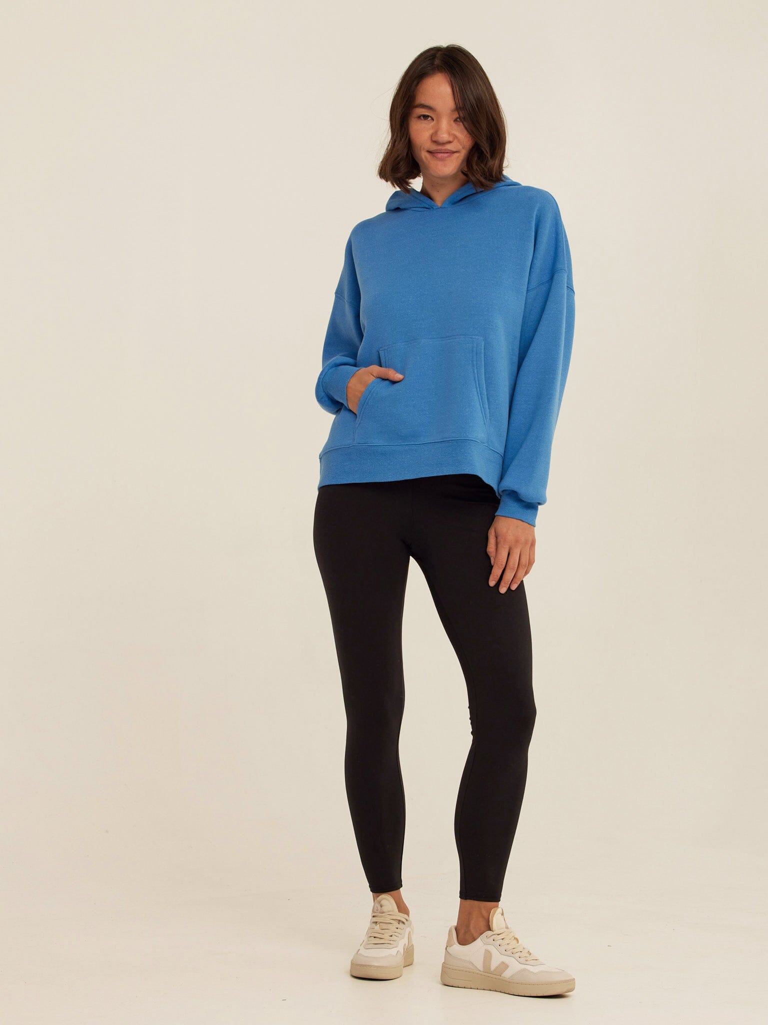 Marcellina Women's Triblend Fleece Pullover Hoodie in Blue