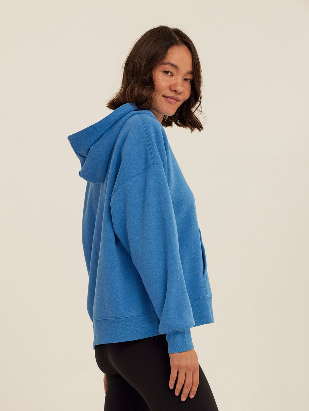 Marcellina Women's Triblend Fleece Pullover Hoodie in Blue
