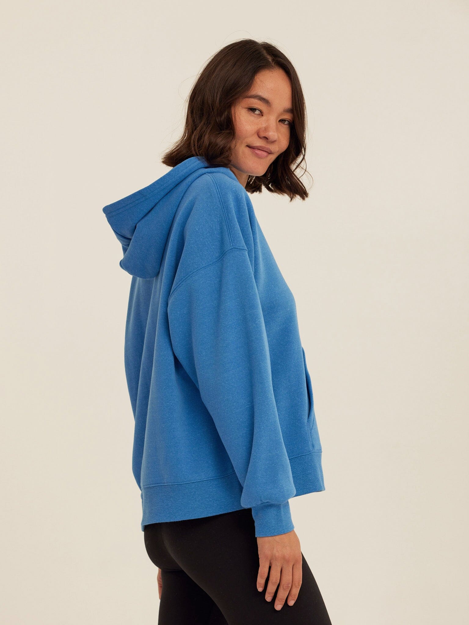 Marcellina Women's Triblend Fleece Pullover Hoodie in Blue