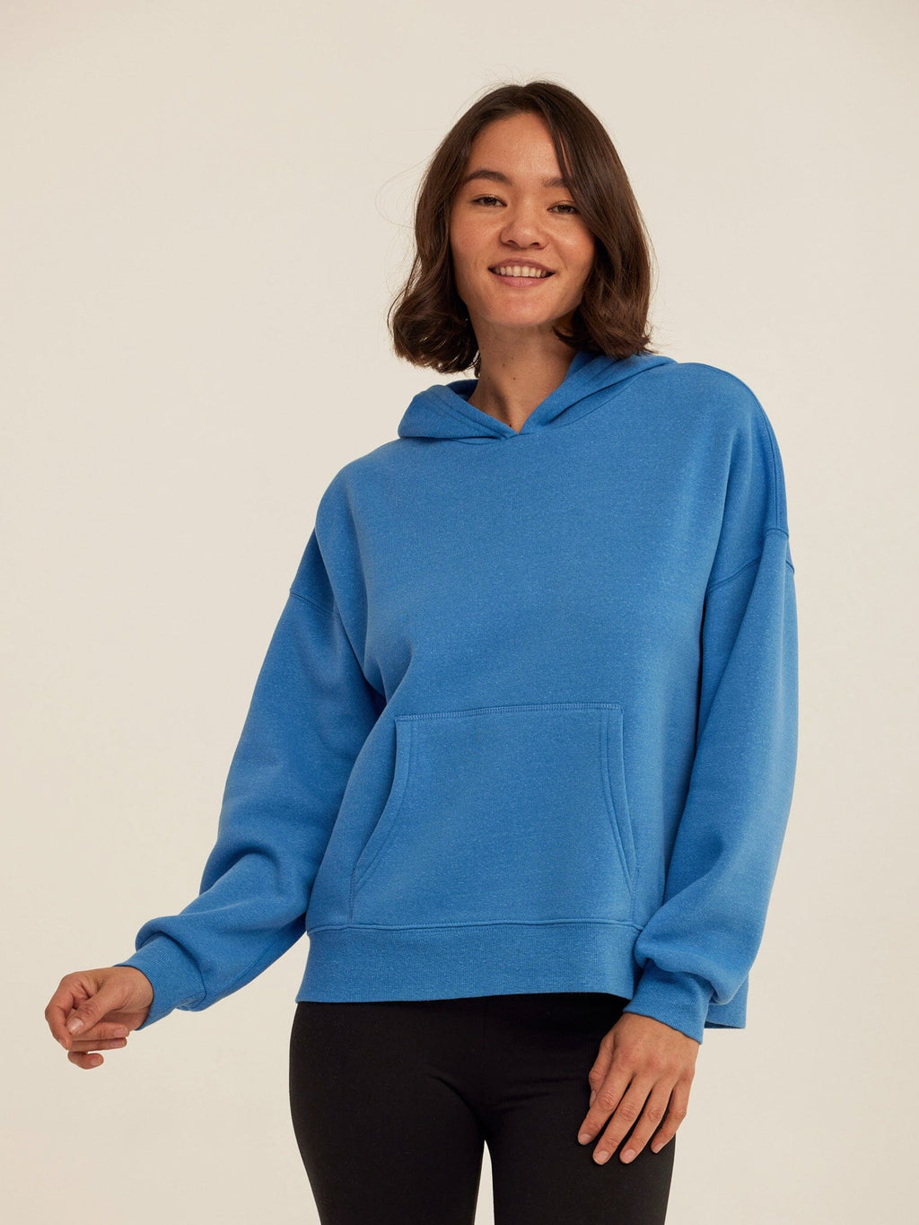 Marcellina Women's Triblend Fleece Pullover Hoodie in Blue