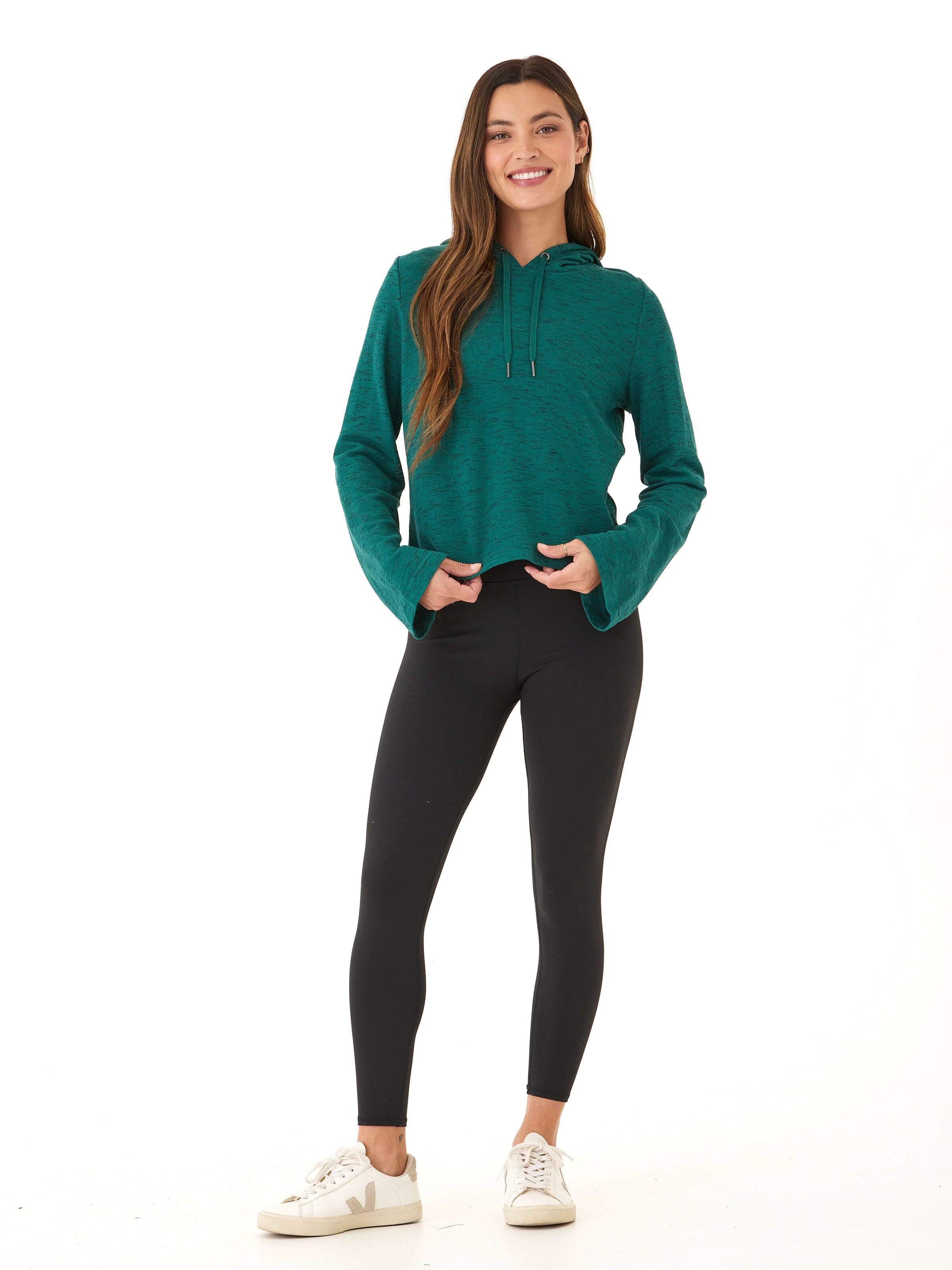 Rhythm Slub Hoodie: Comfortable Stretchy Long Sleeve Pullover