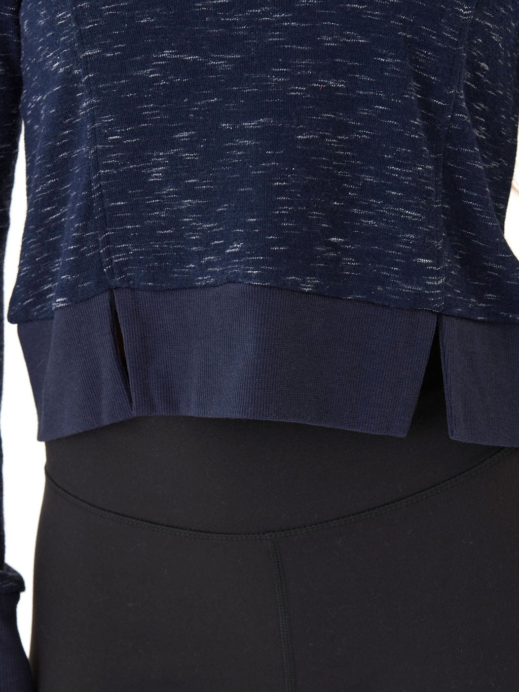 Rhythm Slub Step-Hem Pullover - Comfortable Long Sleeve Sweater