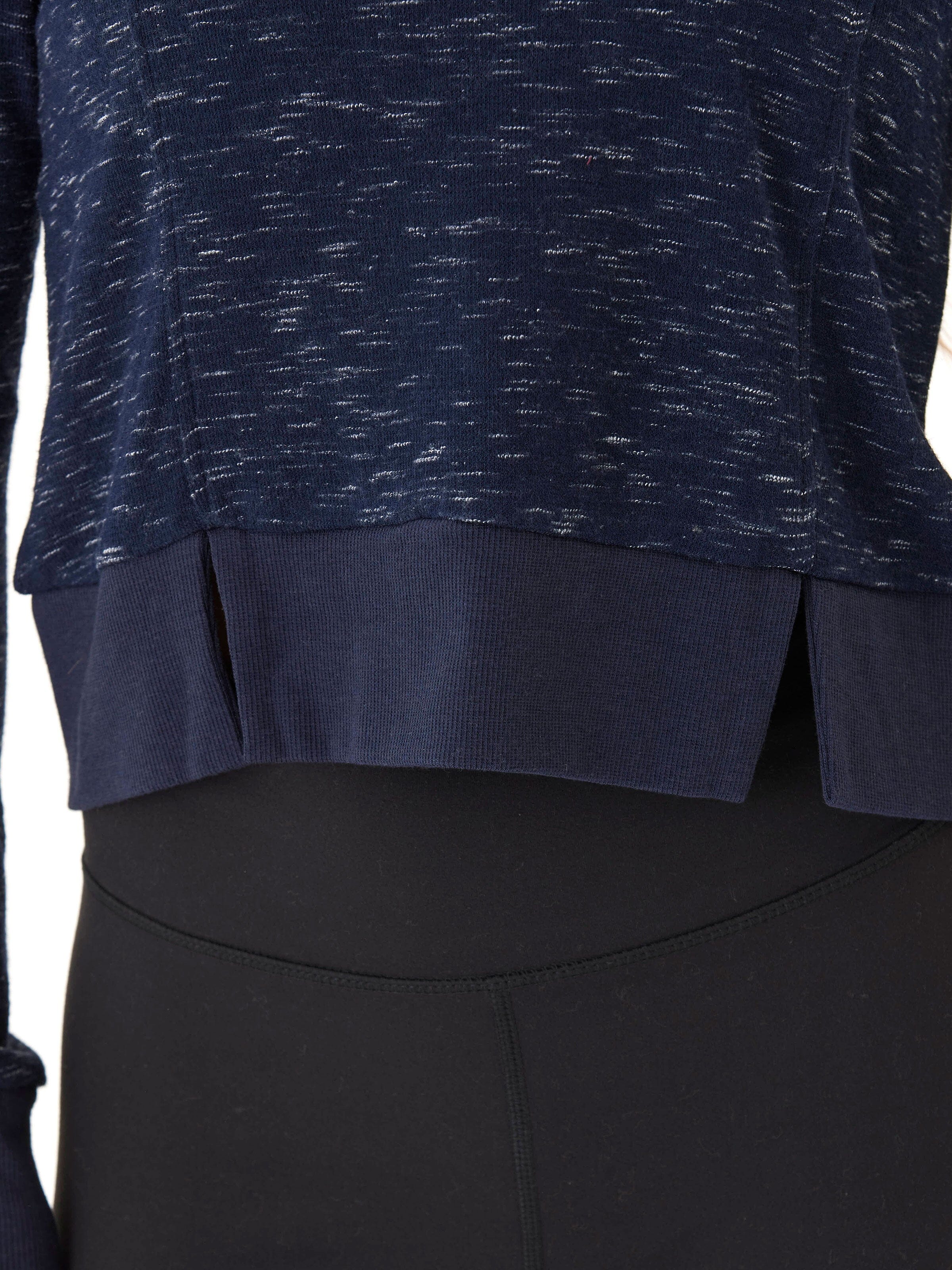 Rhythm Slub Step-Hem Pullover - Comfortable Long Sleeve Sweater
