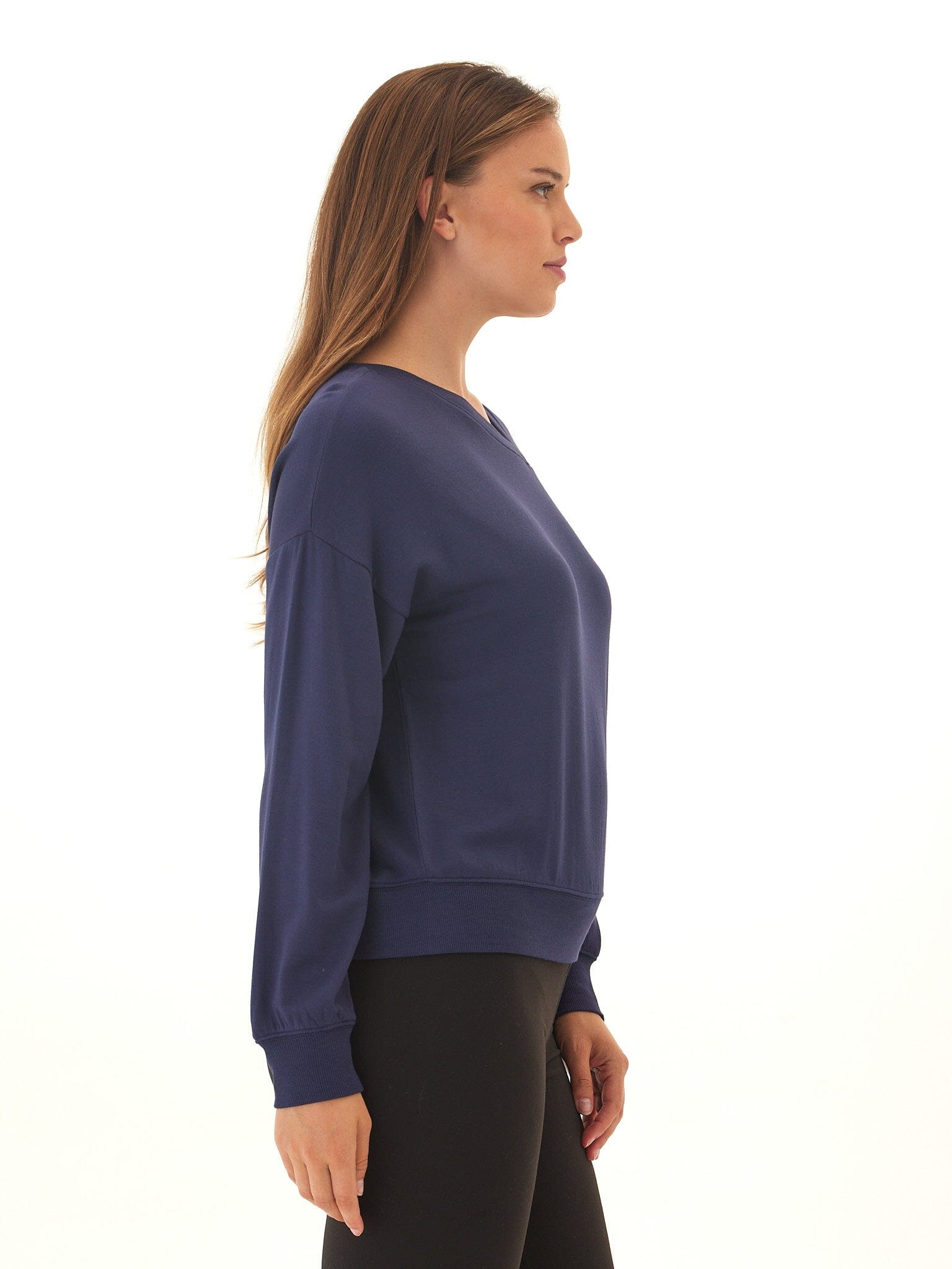 Merida Feather Fleece Asymmetrical Neck Pullover for Women