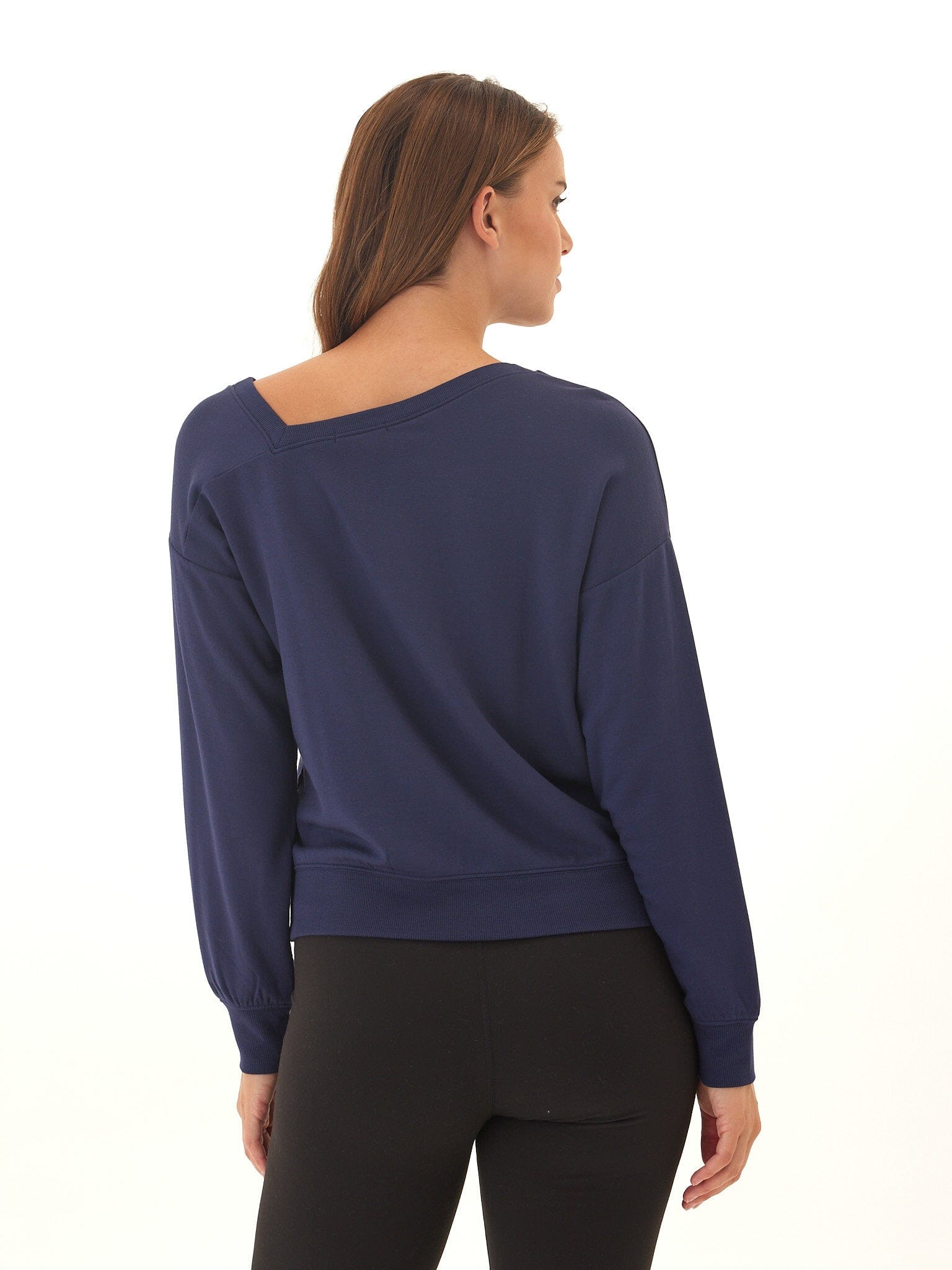 Merida Feather Fleece Asymmetrical Neck Pullover for Women