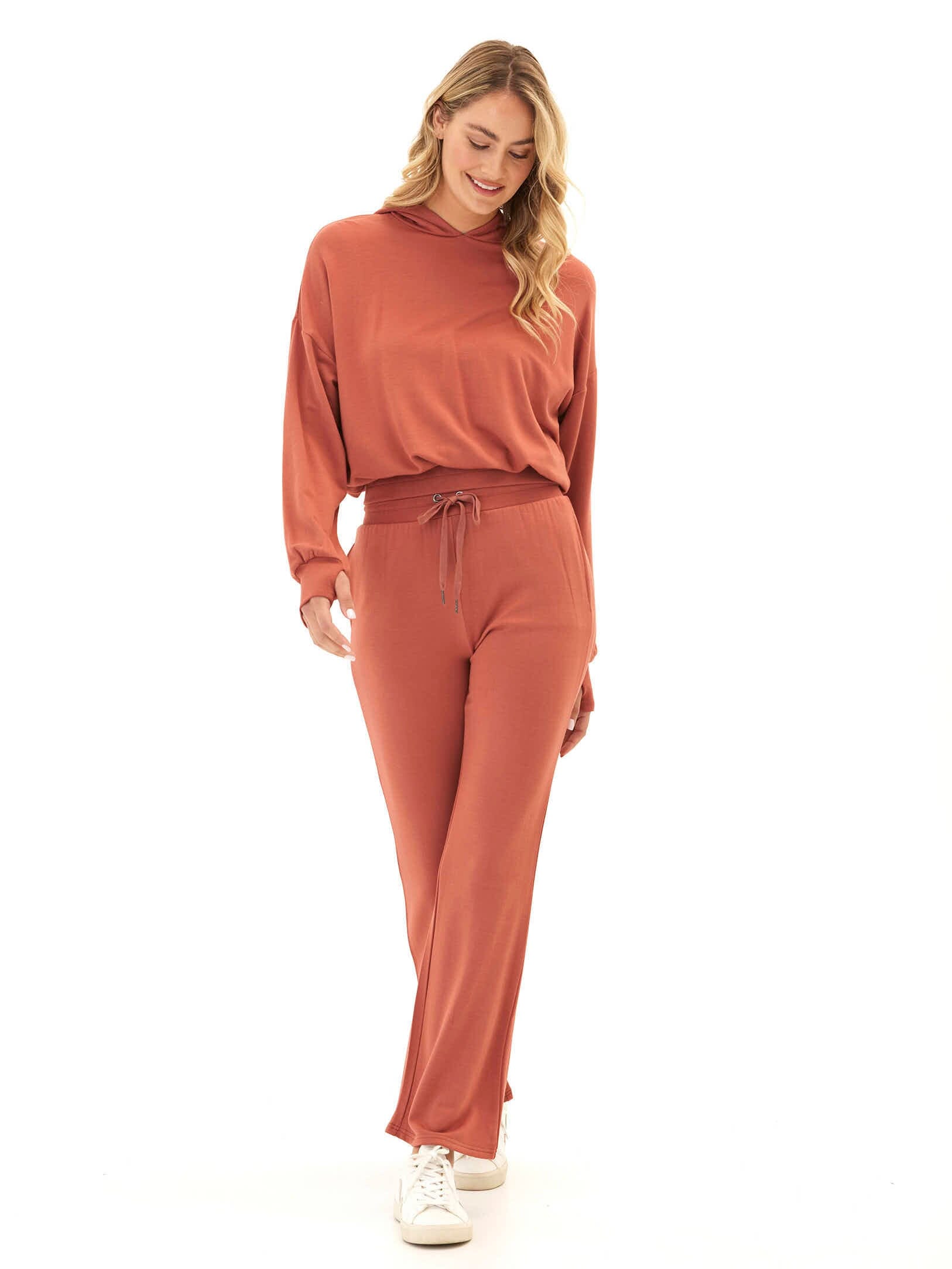 Feather Fleece Flare Hem Pant - Buttery Soft High-Waisted Loungewear