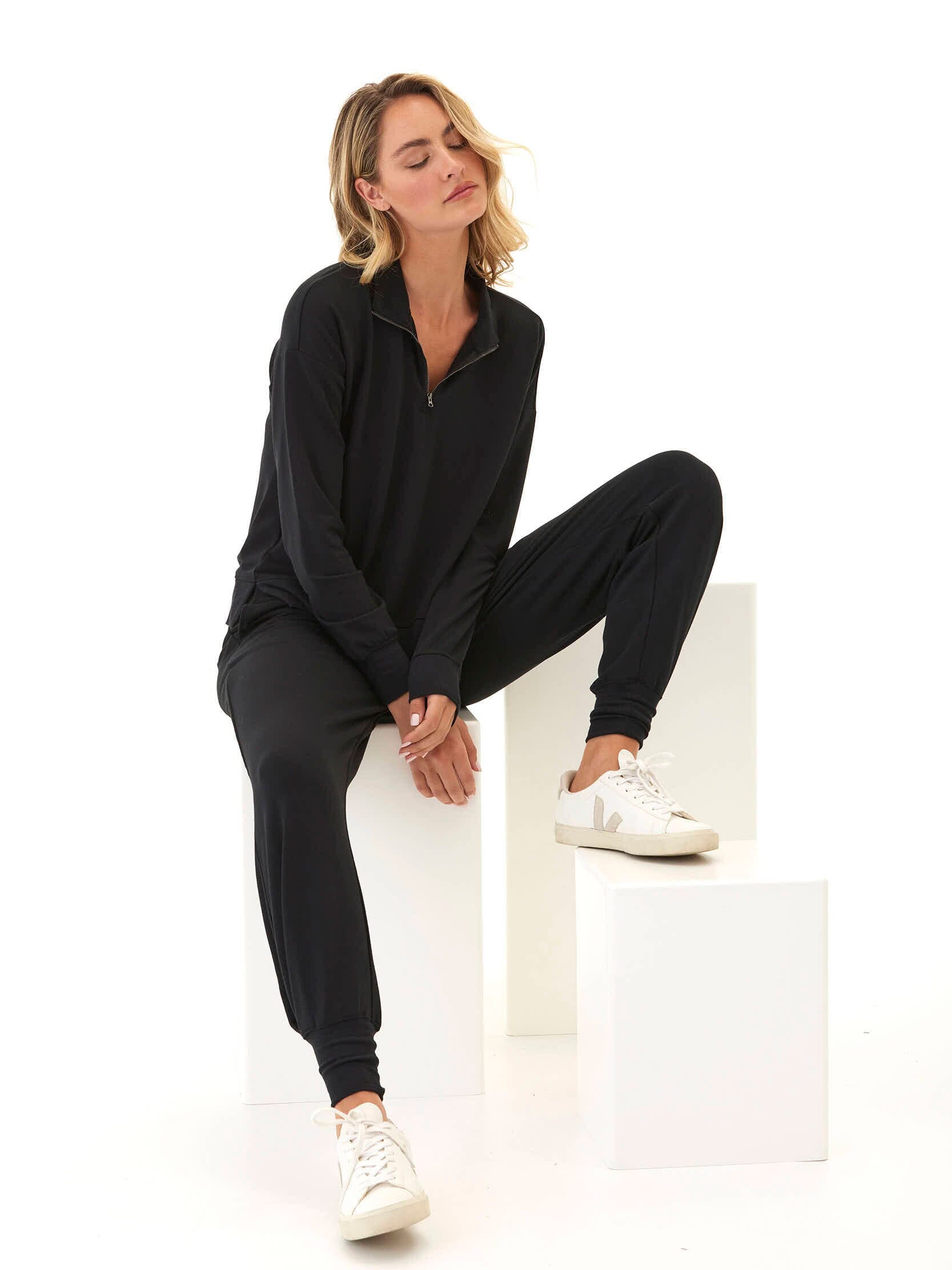 Modal Terry Tulip-Hem Jogger with Elastic Waist for Comfort