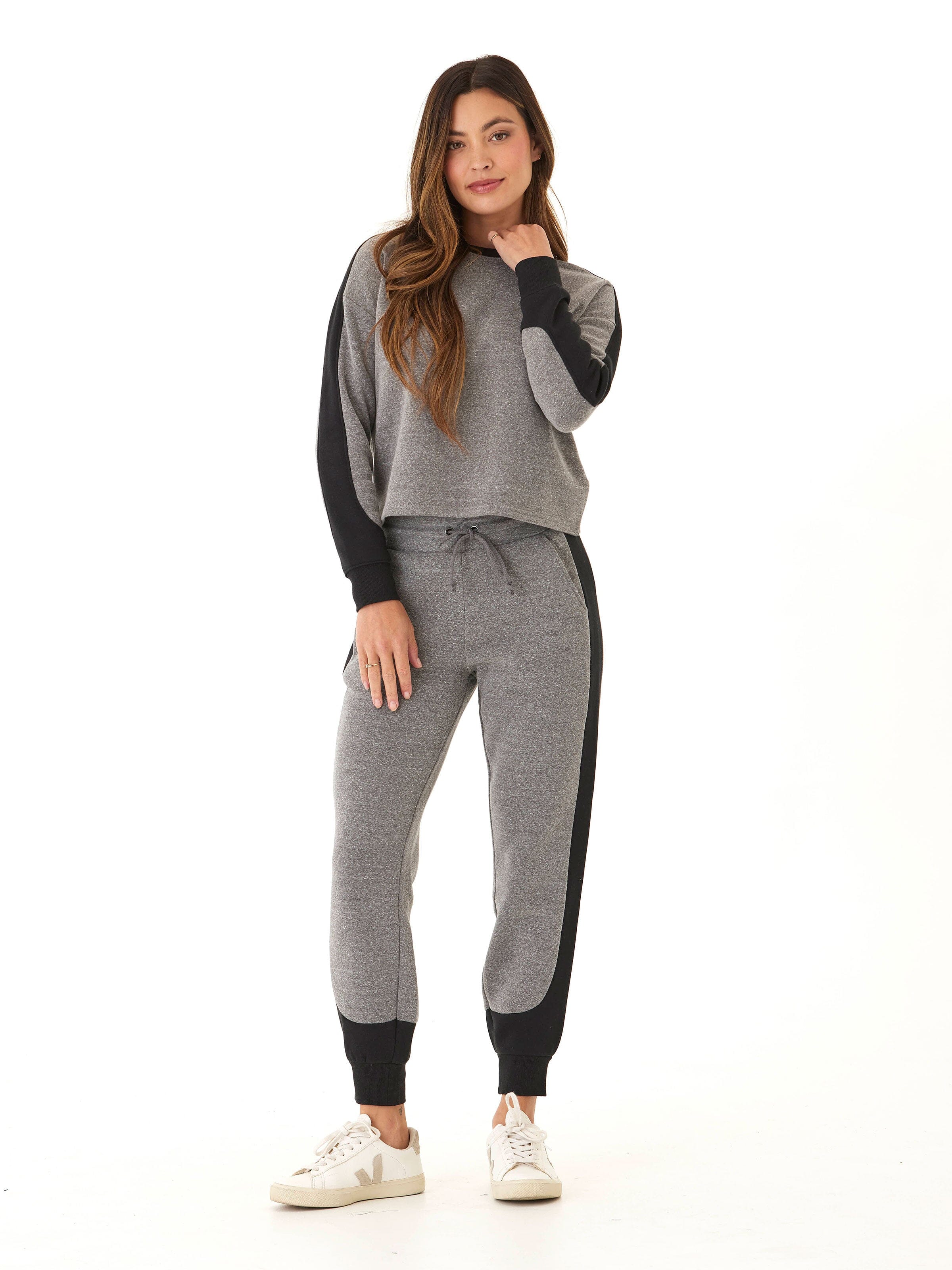 Sloane Triblend Fleece Colorblock Joggers with Pockets