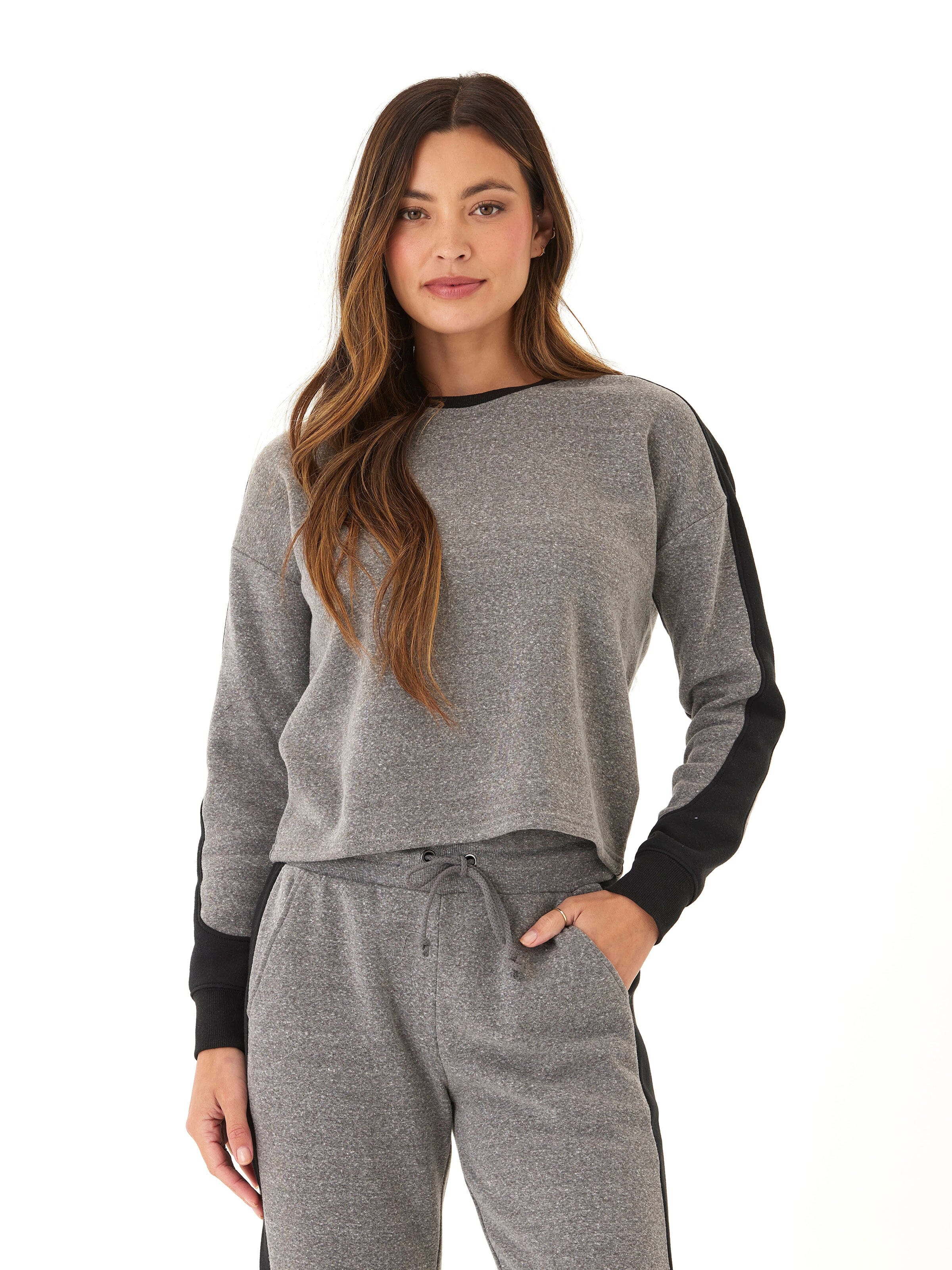 Triblend Fleece Colorblock Pullover for Everyday Comfort