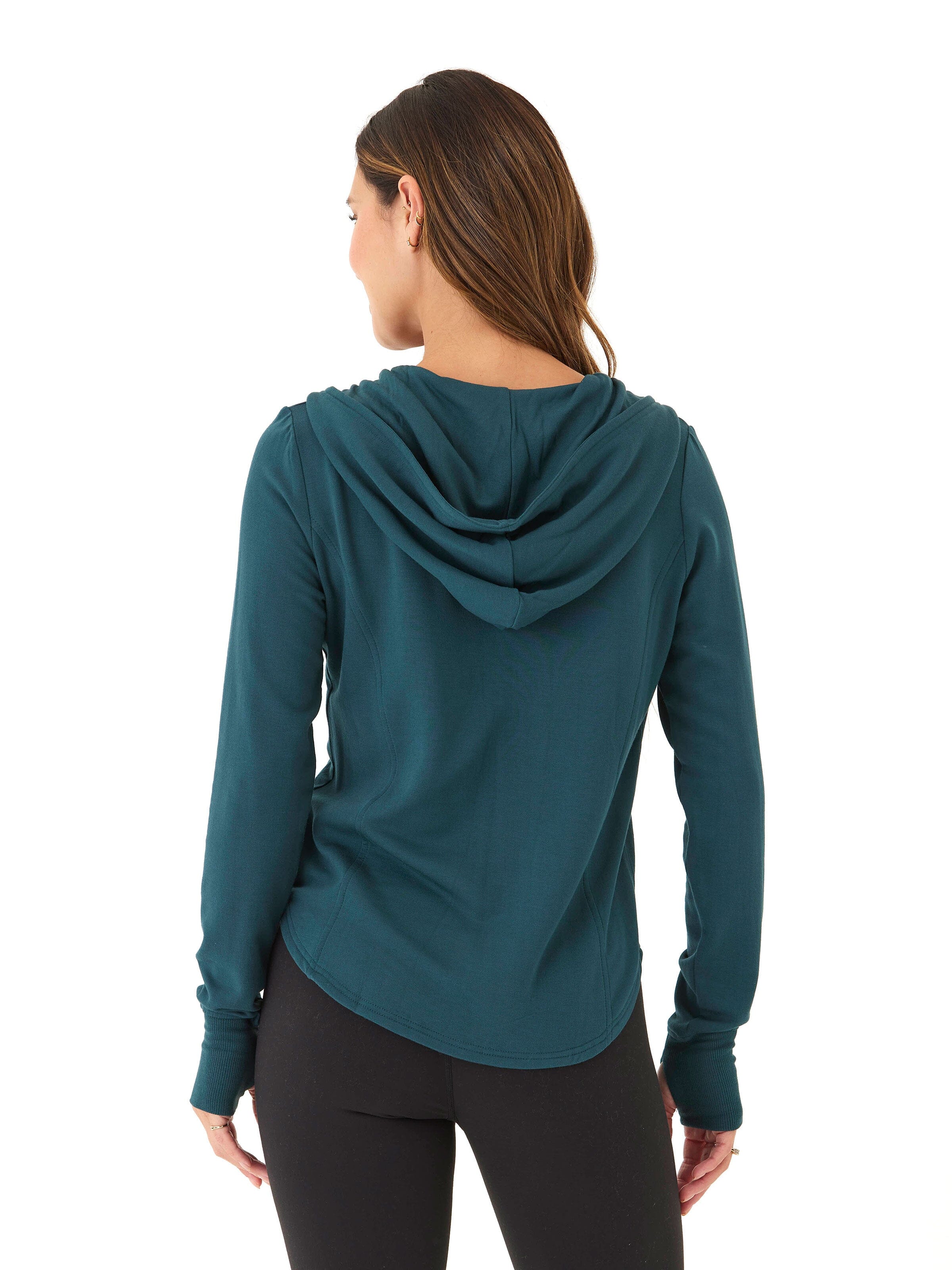 Ophelia Feather Fleece Zip Hoodie for Women - Sporty Athleisure