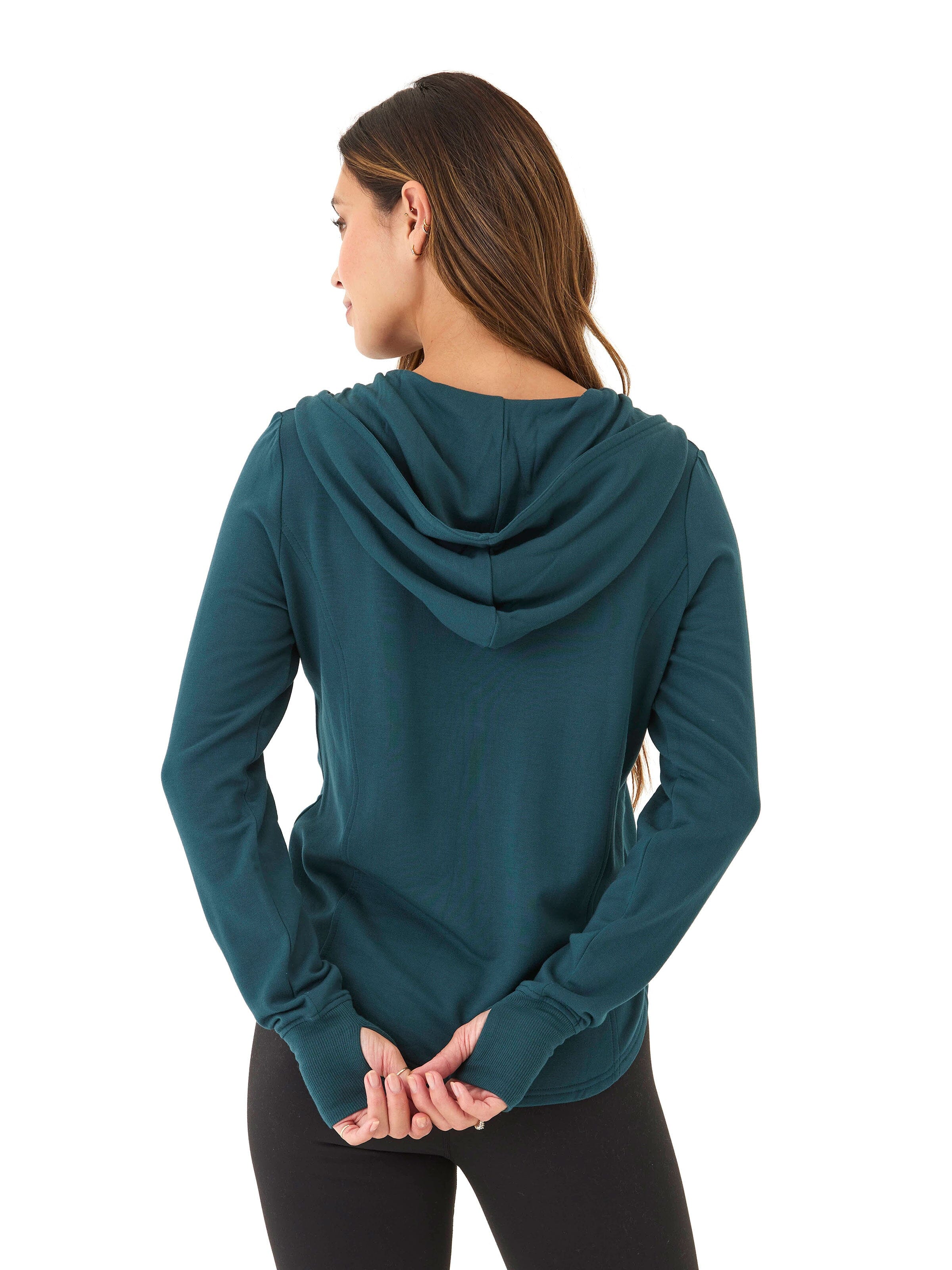 Ophelia Feather Fleece Zip Hoodie for Women - Sporty Athleisure