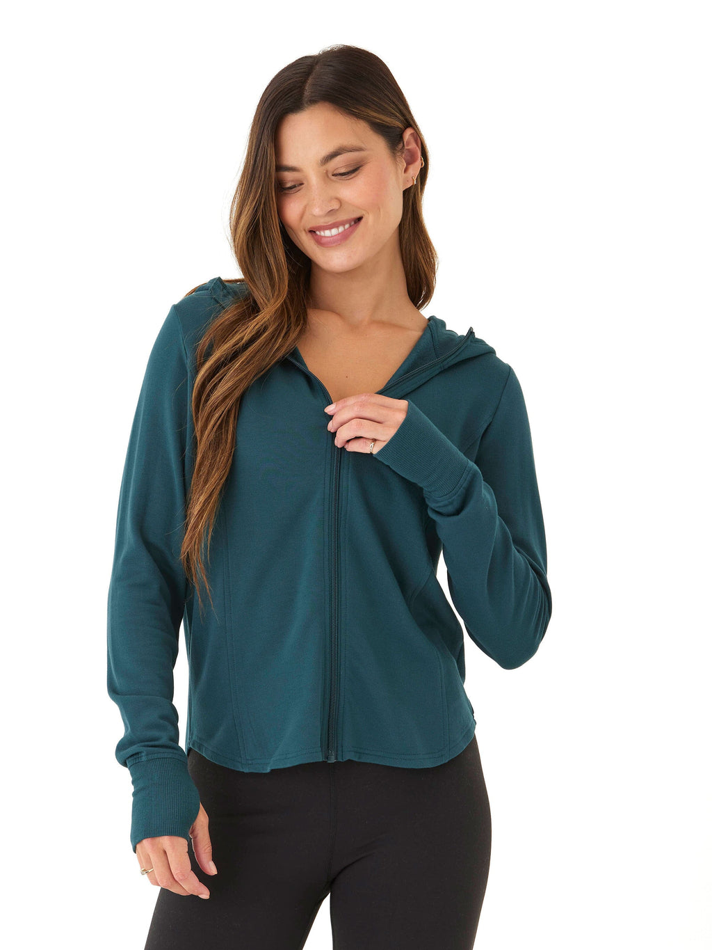 Ophelia Feather Fleece Zip Hoodie for Women - Sporty Athleisure